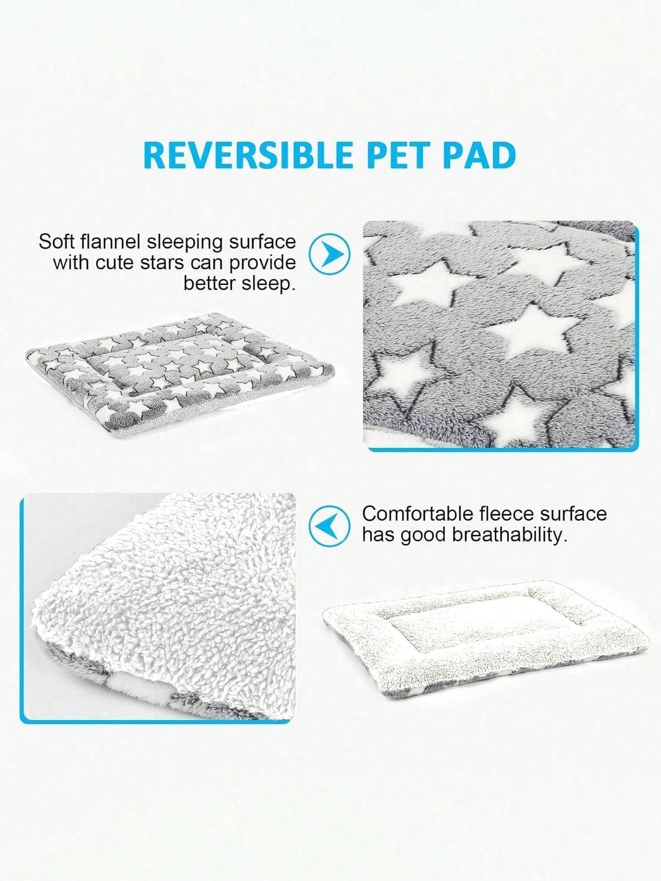 1pc Soft And Comfortable Pet Mat, Made Of Flannel, Dog Bed Mat, Puppy Cat Litter Mat - Suitable For Cats And Dogs, Polyester Filled, Multi-Functional Indoor Design, Soft And Warm, Machine Washable