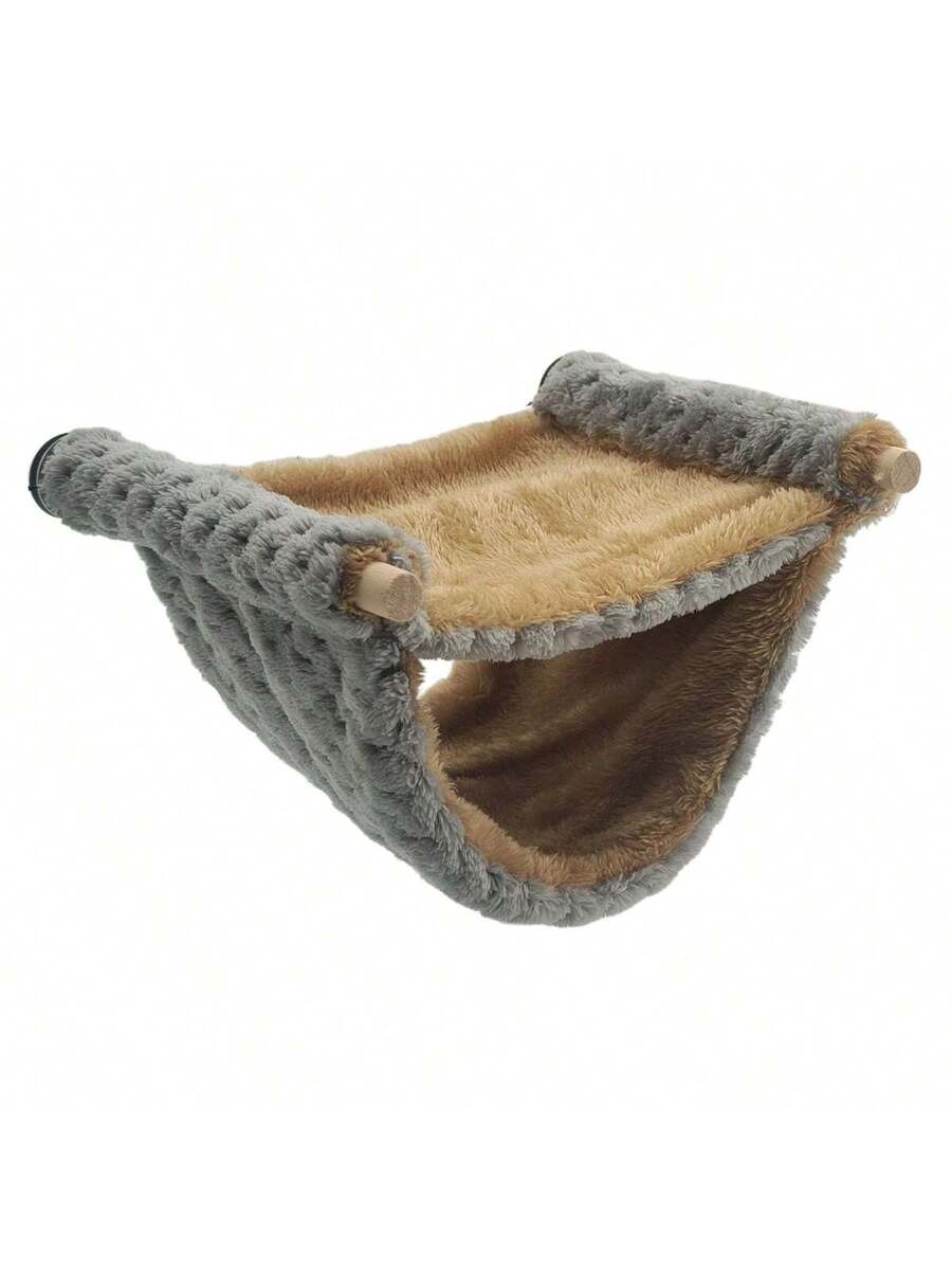 Multicolor soft coral fleece hanging hammock bed designed for hamsters, sugar gliders, and small pets