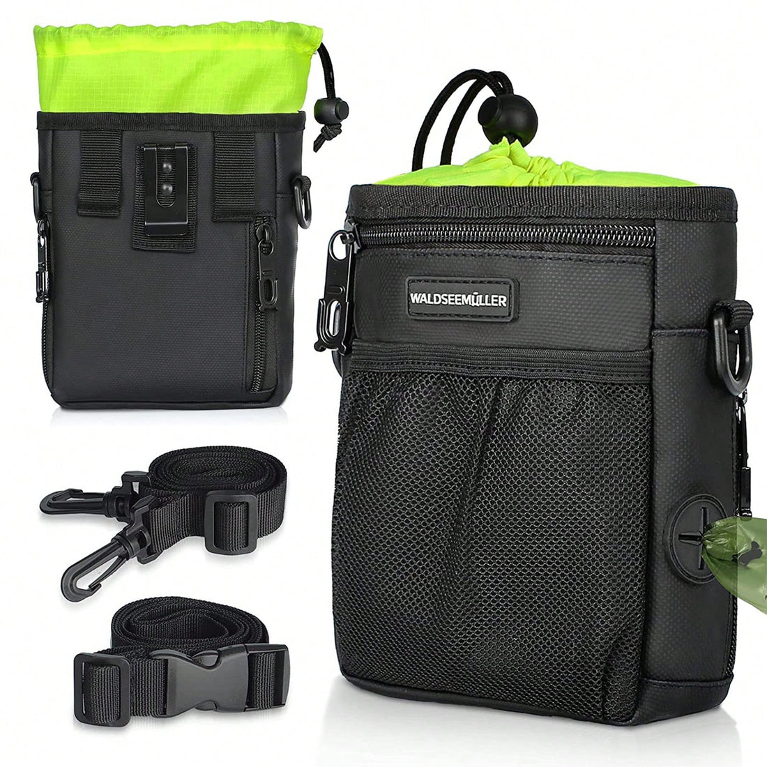 Dog Treat Pouch - 3 Ways To Wear Dog Treat Bag, Dog Training Treat Pouches , Shoulder Strap, Adjustable Belt, Poop Bag Dispenser, Easily Carrying Kibble Snacks Pet Toys Dog Treat Bag Dog Treat Pouch Dog Walking Bag Pouch