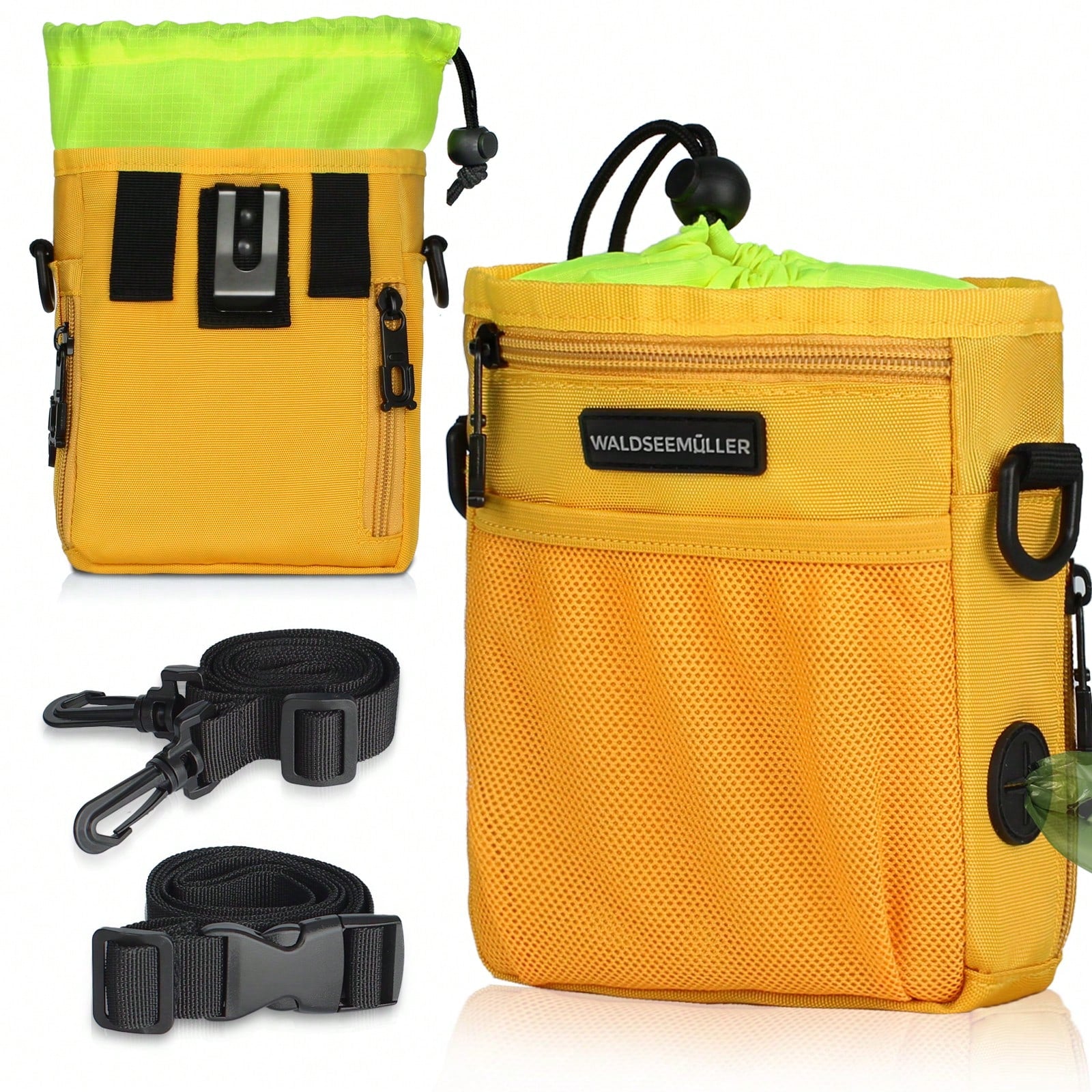 Dog Treat Pouch - 3 Ways To Wear Dog Treat Bag, Dog Training Treat Pouches , Shoulder Strap, Adjustable Belt, Poop Bag Dispenser, Easily Carrying Kibble Snacks Pet Toys Dog Treat Bag Dog Treat Pouch Dog Walking Bag Pouch
