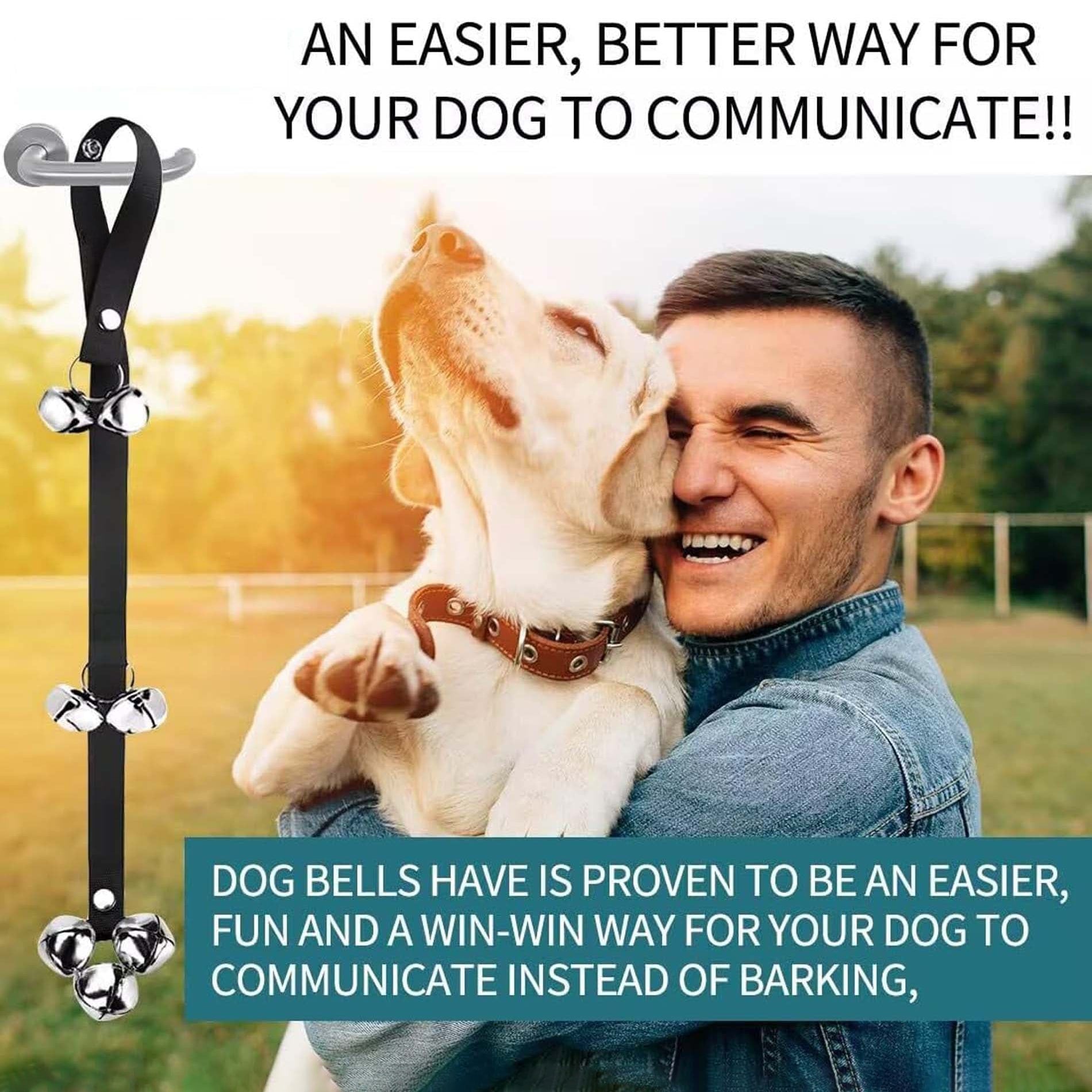 Dog Doorbells Premium Quality Training Potty Great Dog Bells Adjustable Door Bell Dog Bells For Potty Training Your Puppy The Easy Way - 7 Extra Large Loud 1.4 DoorBells