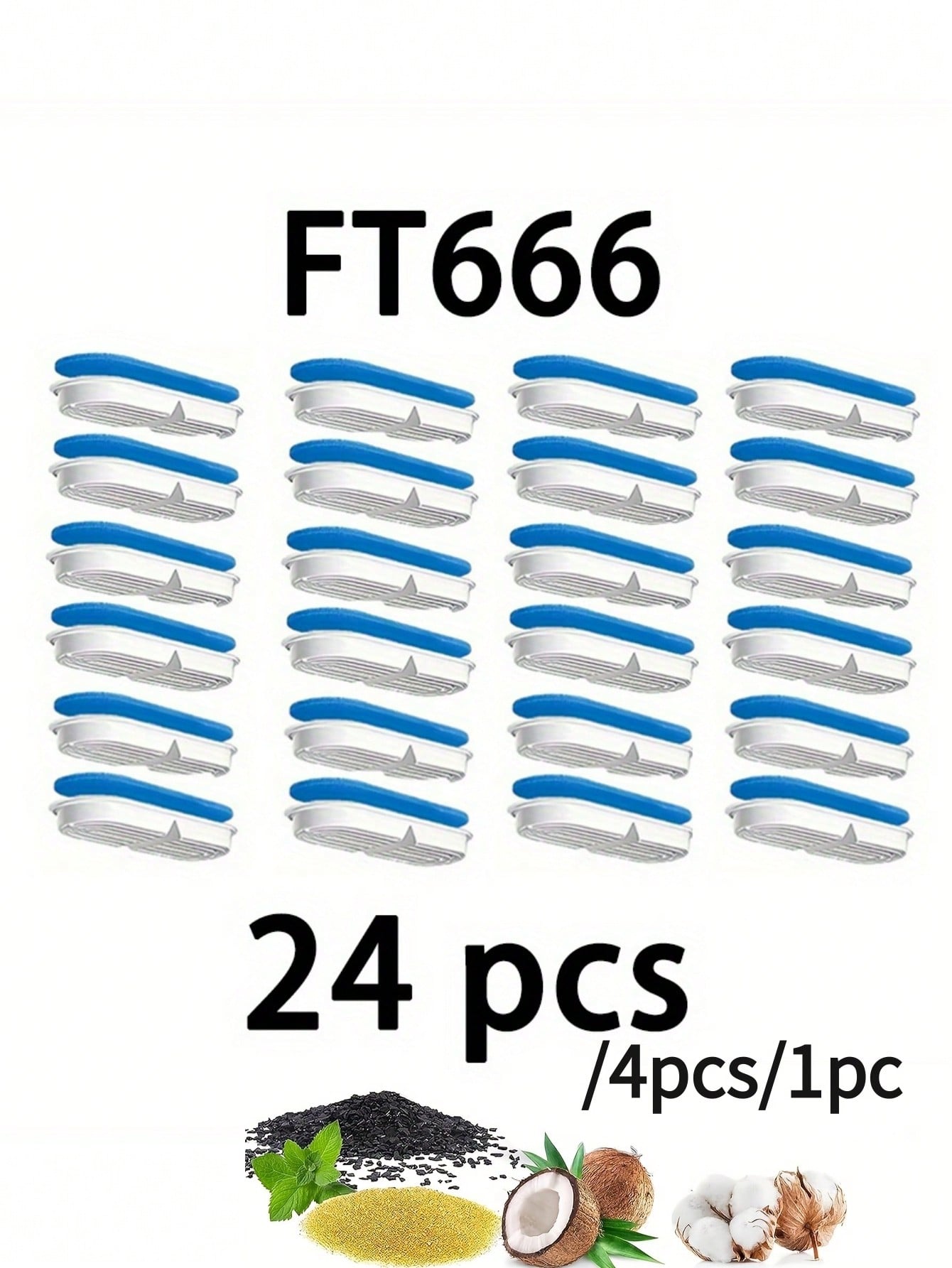 Blue replacement filter cartridge for pet automatic water fountains suitable for small and medium cats and dogs.