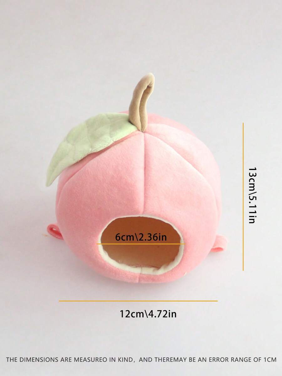 Pink peach design hamster bed made of polyester for small animals