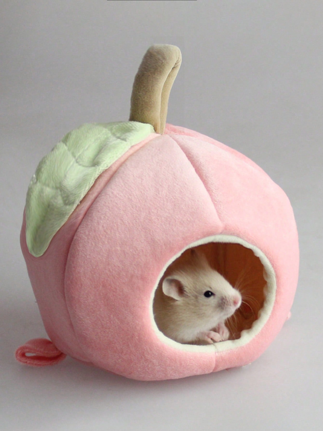 Pink peach design hamster bed made of polyester for small animals