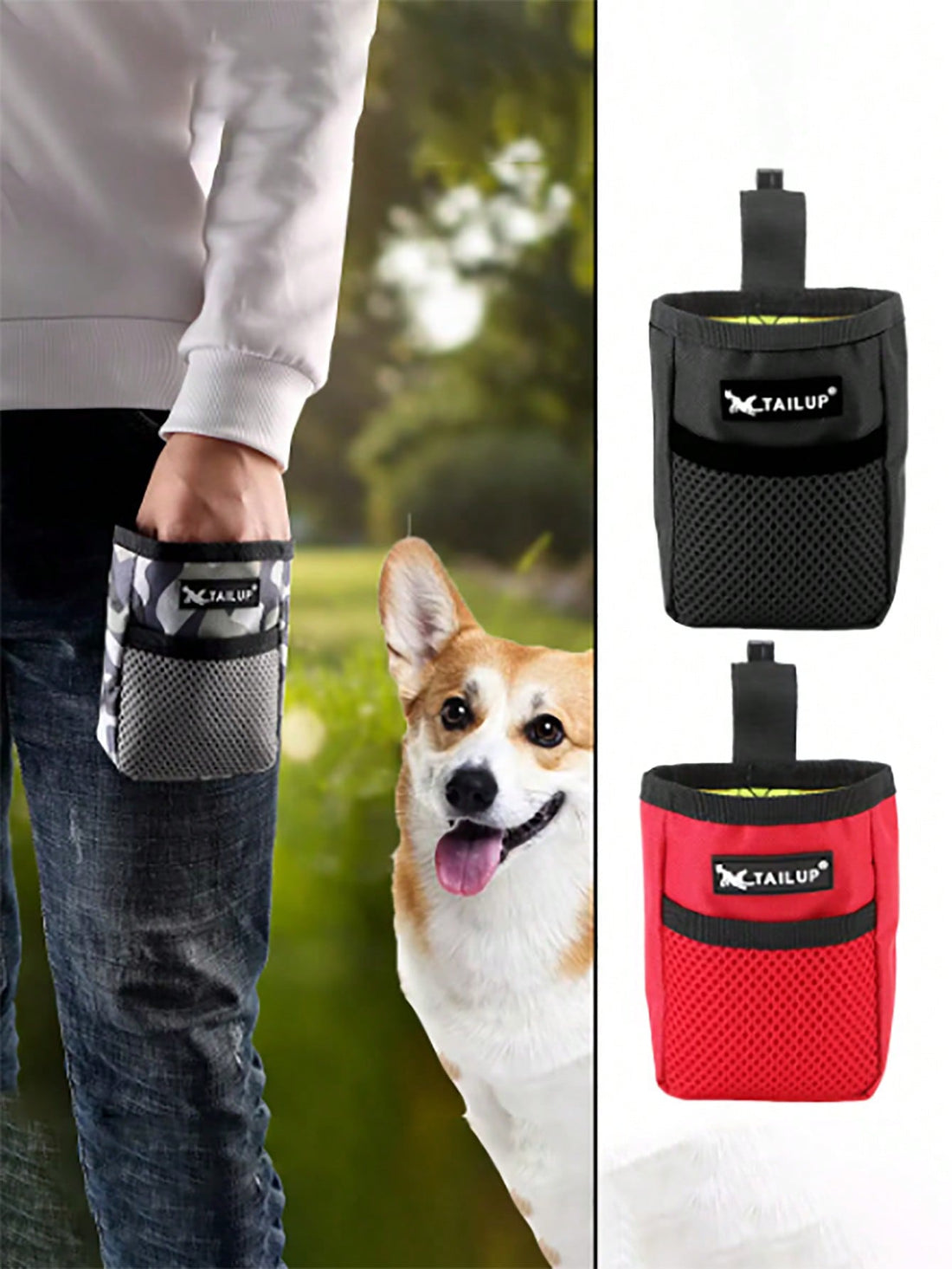 Pet Dog Treat Pouch, Puppy Training Treat Waist Pack, Pet Food Pocket Waist Bag, Puppy Training Treat Lure Dog Snack Bag, Dog Walking Bag