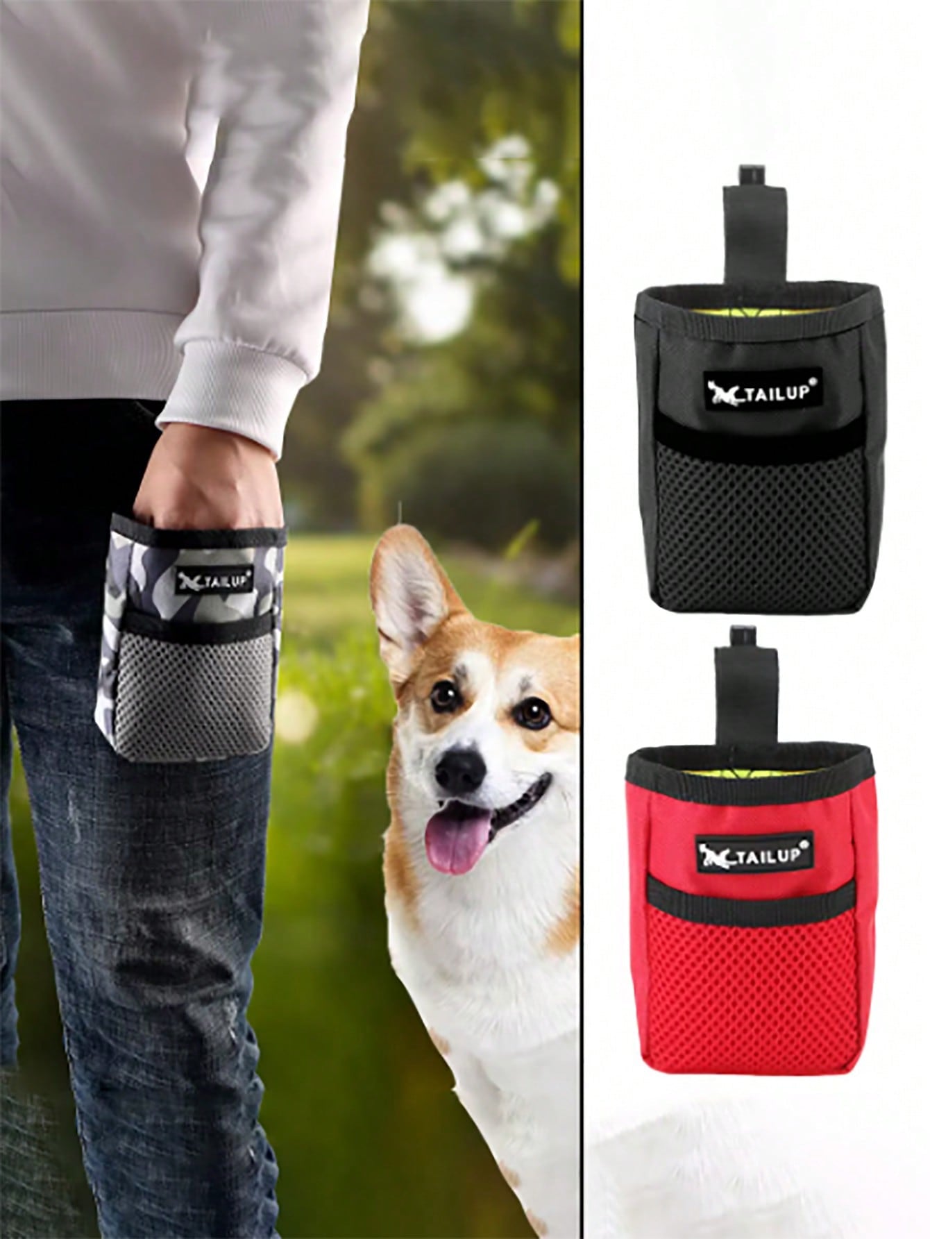 Pet Dog Treat Pouch, Puppy Training Treat Waist Pack, Pet Food Pocket Waist Bag, Puppy Training Treat Lure Dog Snack Bag, Dog Walking Bag