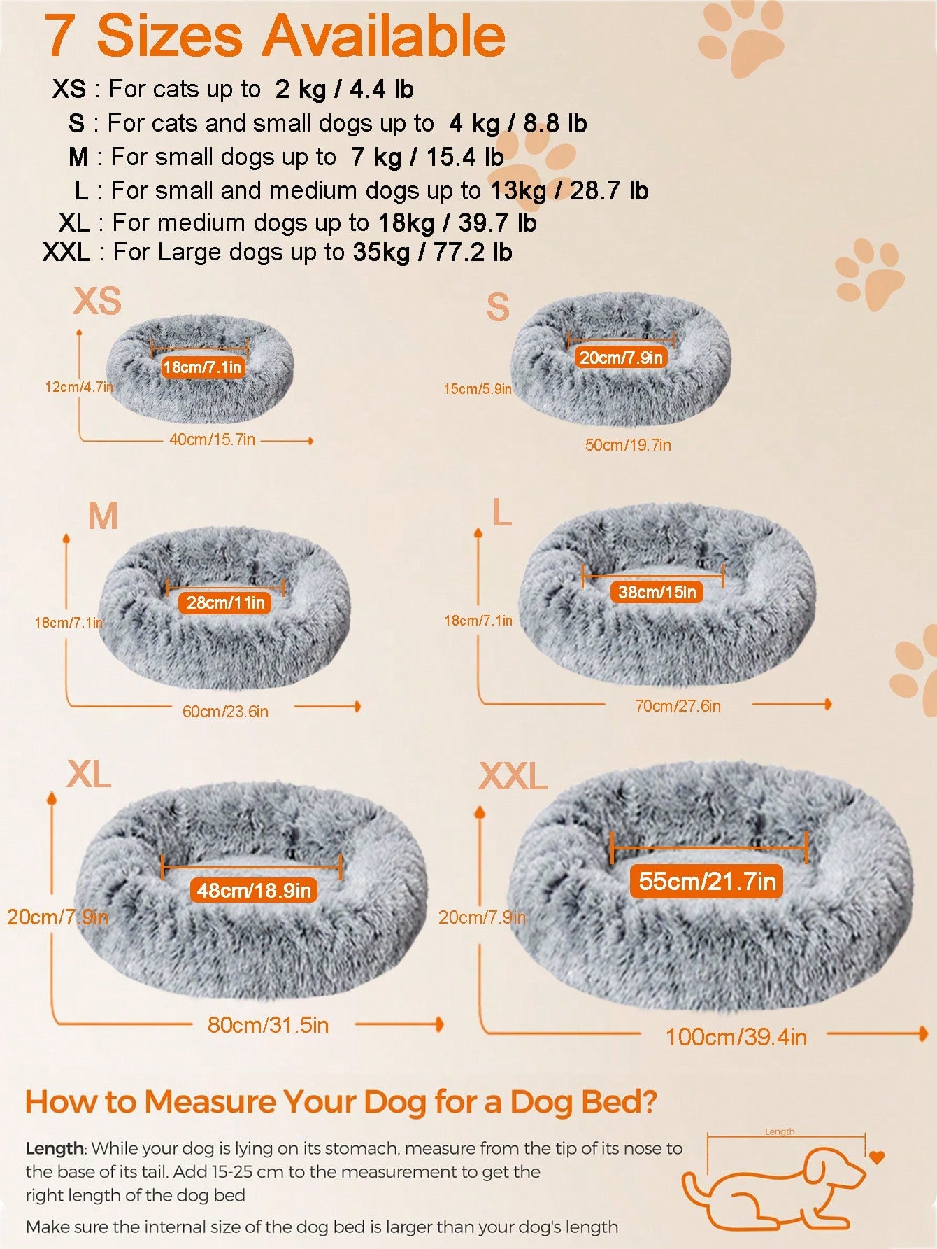 Local1pc Plush Round Pet Bed Comfortable And Warm Suitable For Large, Medium And Small Cats And Dogs Sleeping In Four Seasons