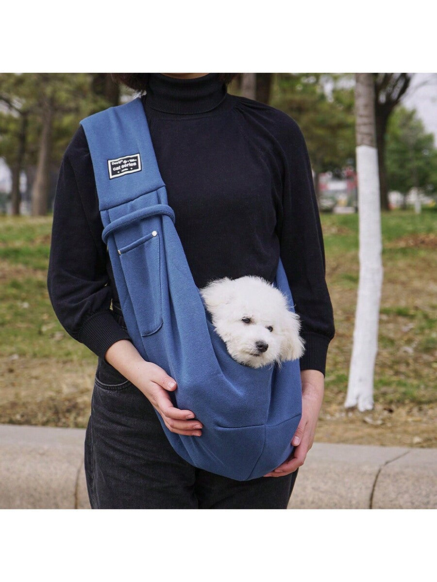 Multicolor breathable polyester pet sling bag carrier with shoulder strap and phone pocket for cats and small dogs