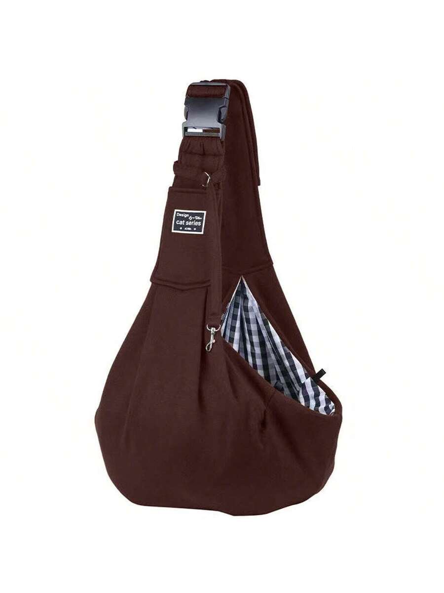 Multicolor breathable polyester pet sling bag carrier with shoulder strap and phone pocket for cats and small dogs