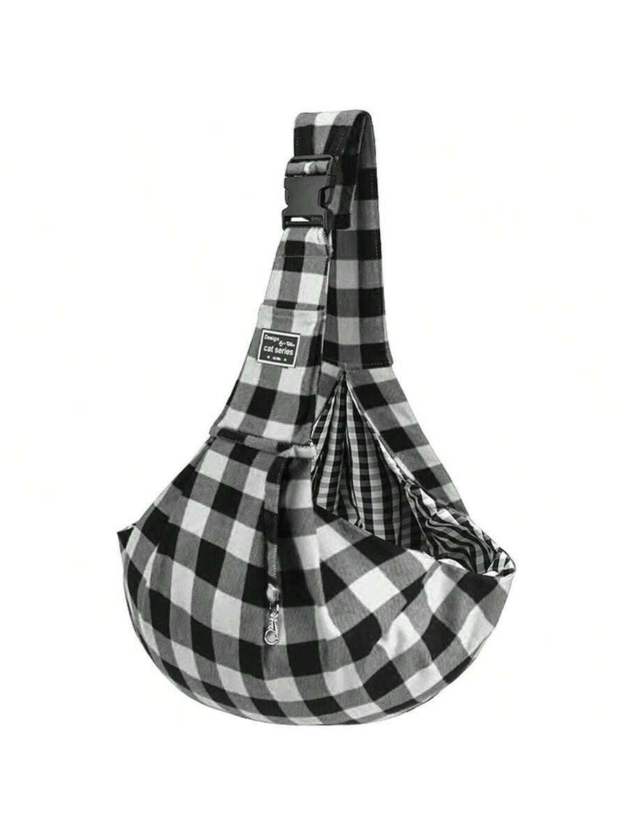 Multicolor breathable polyester pet sling bag carrier with shoulder strap and phone pocket for cats and small dogs