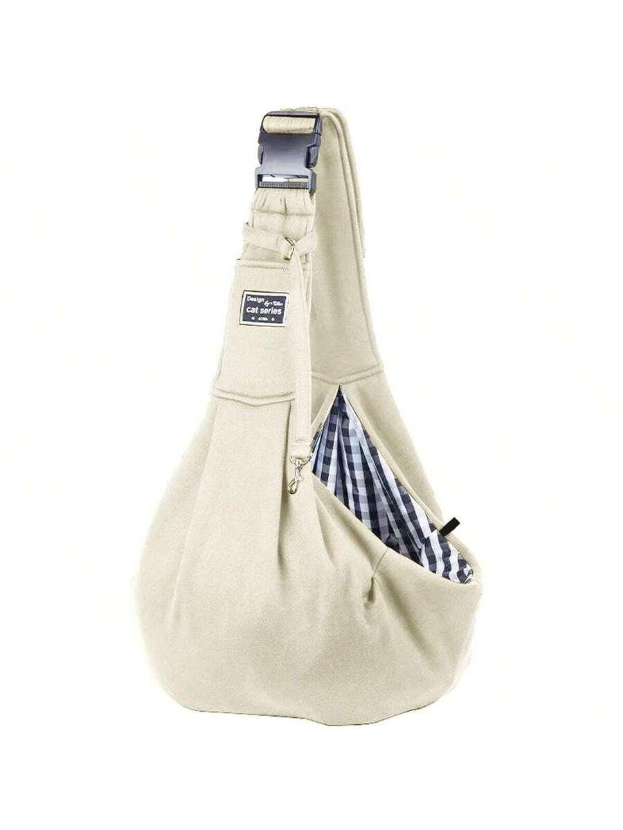 Multicolor breathable polyester pet sling bag carrier with shoulder strap and phone pocket for cats and small dogs