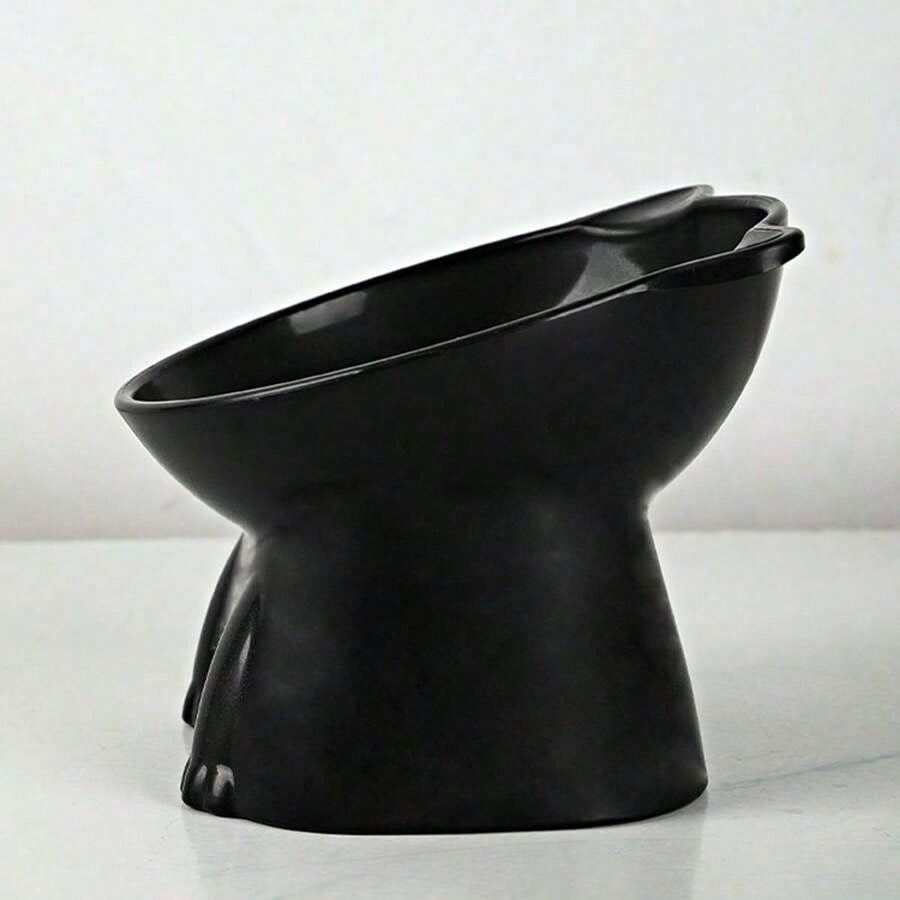 1 Cat Bowl, Anti Vomiting 15 Degree High Foot Tilted Pet Tray, Pet Neck Protection, Feeding Bowl, Drinking Bowl, Stable Base, Not Easy To Overturn, Cat Bowl Set, Suitable For Cats And Dogs, Can Be Washed In The Dishwasher, Pet Supplies