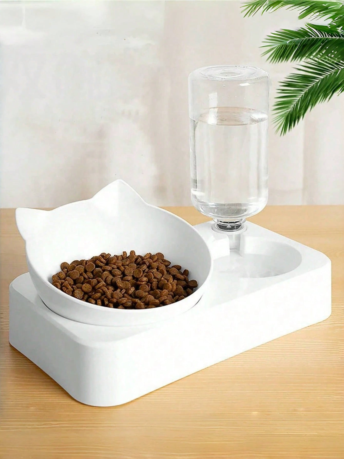 1PC Auto Pet Feeder &Home Water Bowl - Anti-Spill Dual Dispenser For Dogs/Cats, Smart Food & Water Station With Large Capacity,Easy To Clean And Maintain