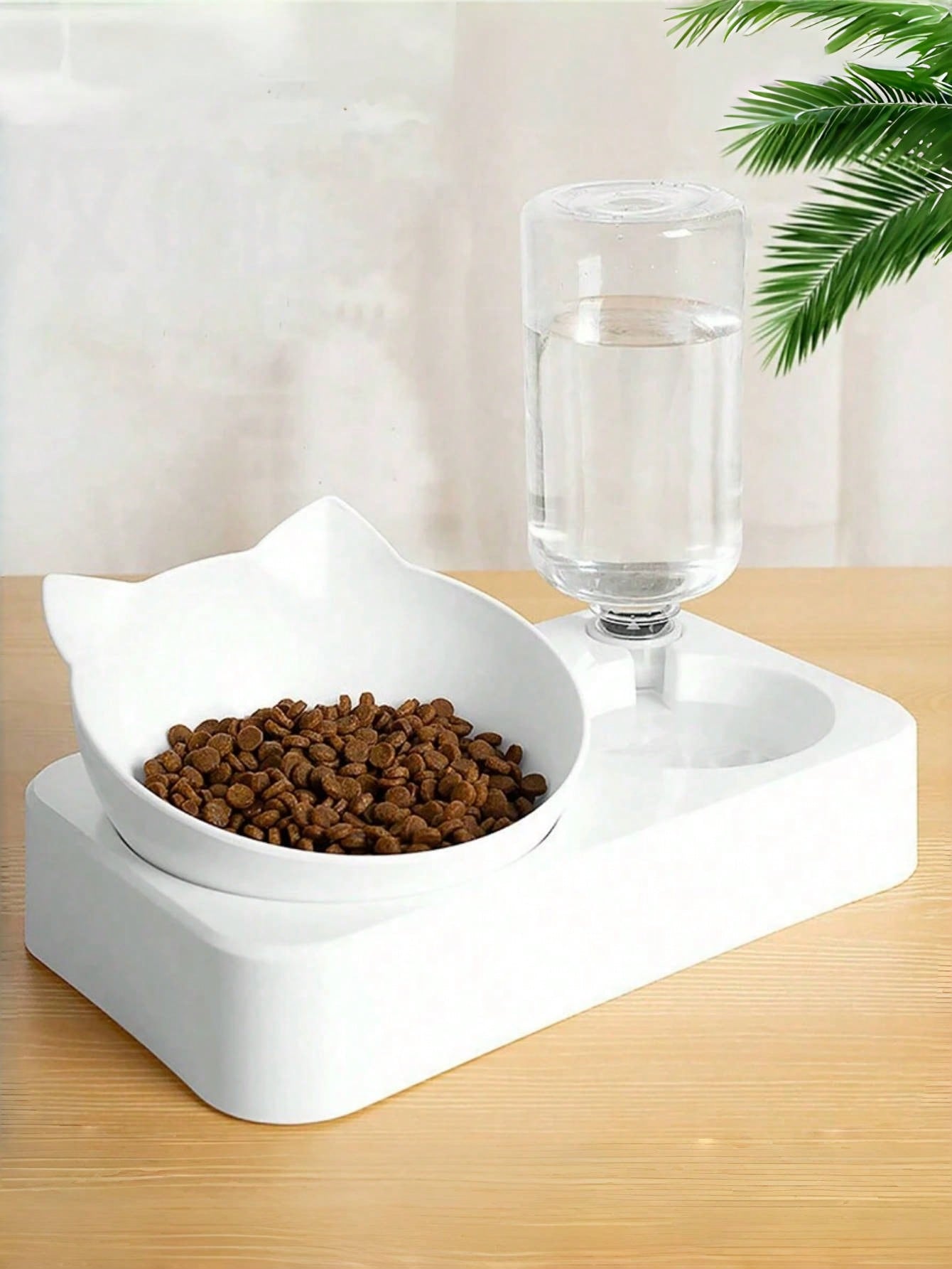 1PC Auto Pet Feeder &Home Water Bowl - Anti-Spill Dual Dispenser For Dogs/Cats, Smart Food & Water Station With Large Capacity,Easy To Clean And Maintain