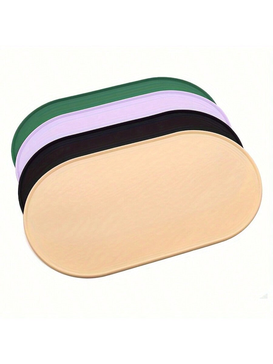 Multicolor silicone pet feeding mat for cats and dogs featuring a non-slip and anti-spill design to keep pet bowls in place.