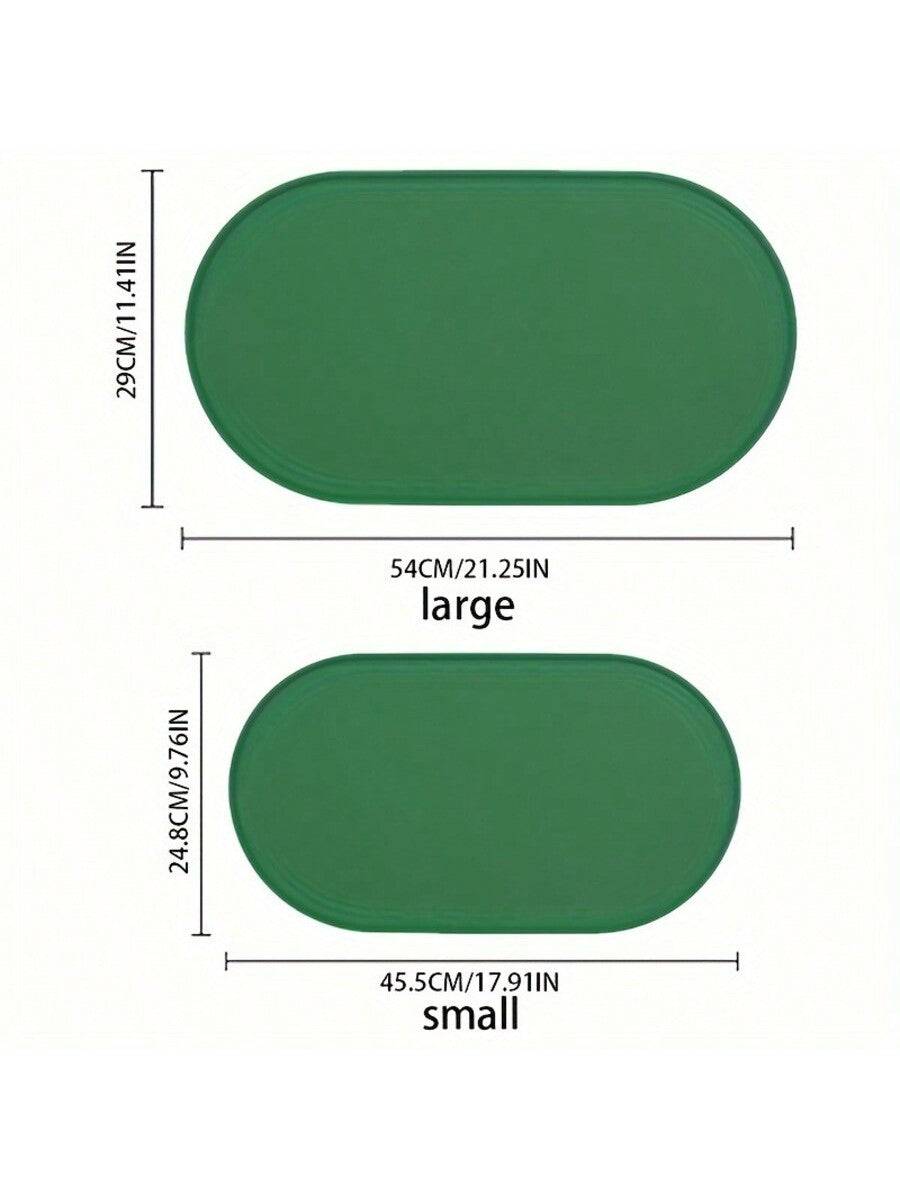 Multicolor silicone pet feeding mat for cats and dogs featuring a non-slip and anti-spill design to keep pet bowls in place.