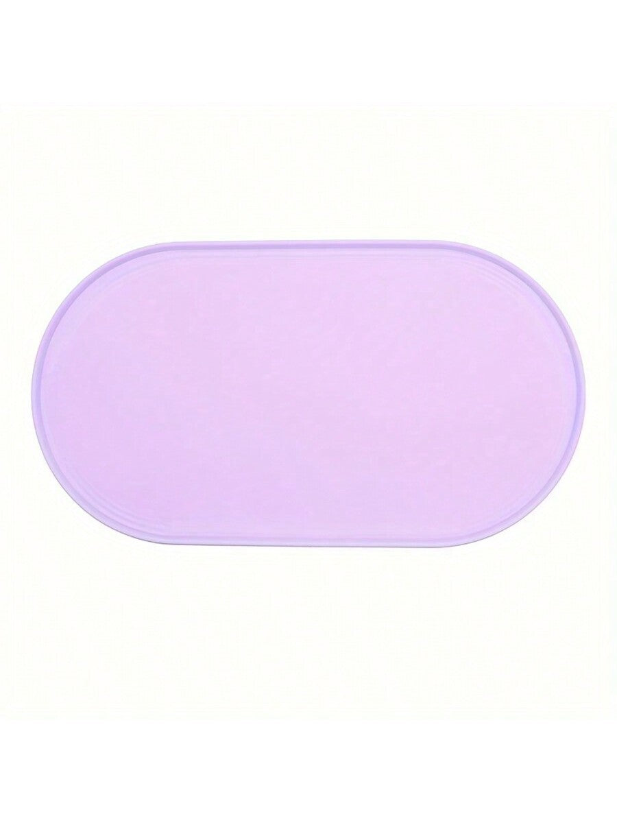 Multicolor silicone pet feeding mat for cats and dogs featuring a non-slip and anti-spill design to keep pet bowls in place.