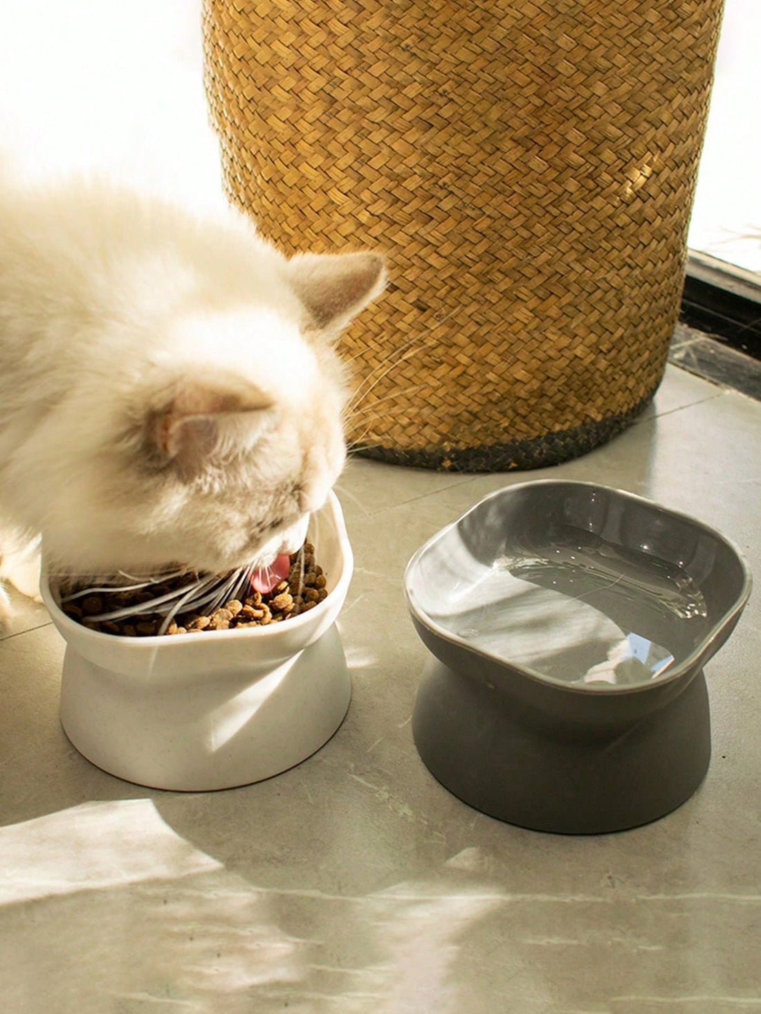 1PC Random Color Pet Bowl For Cats & Small Dogs - Durable Food & Water Feeder Dish, Non-Slip Ceramic/Plastic Pet Bowls For Kittens/Puppies, Cute Feeding Bowl For Dry/Wet Food, Easy Clean Pet Dish For Home/Travel