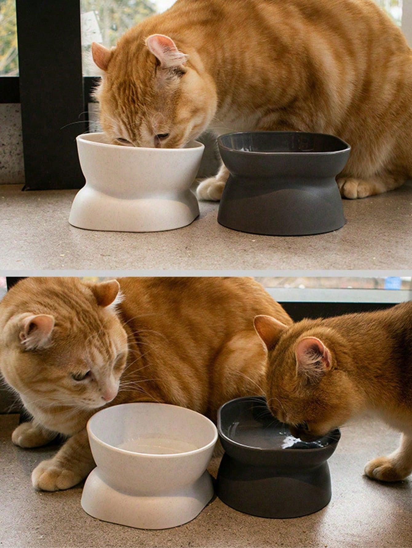 1PC Random Color Pet Bowl For Cats & Small Dogs - Durable Food & Water Feeder Dish, Non-Slip Ceramic/Plastic Pet Bowls For Kittens/Puppies, Cute Feeding Bowl For Dry/Wet Food, Easy Clean Pet Dish For Home/Travel