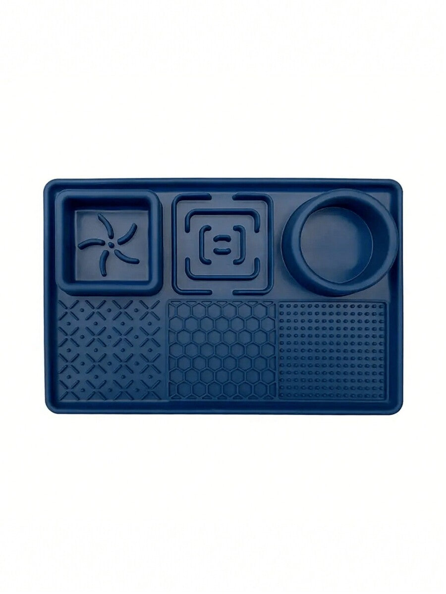 Multicolor silicone pet lick mat slow feeder with suction cups designed for dogs and cats
