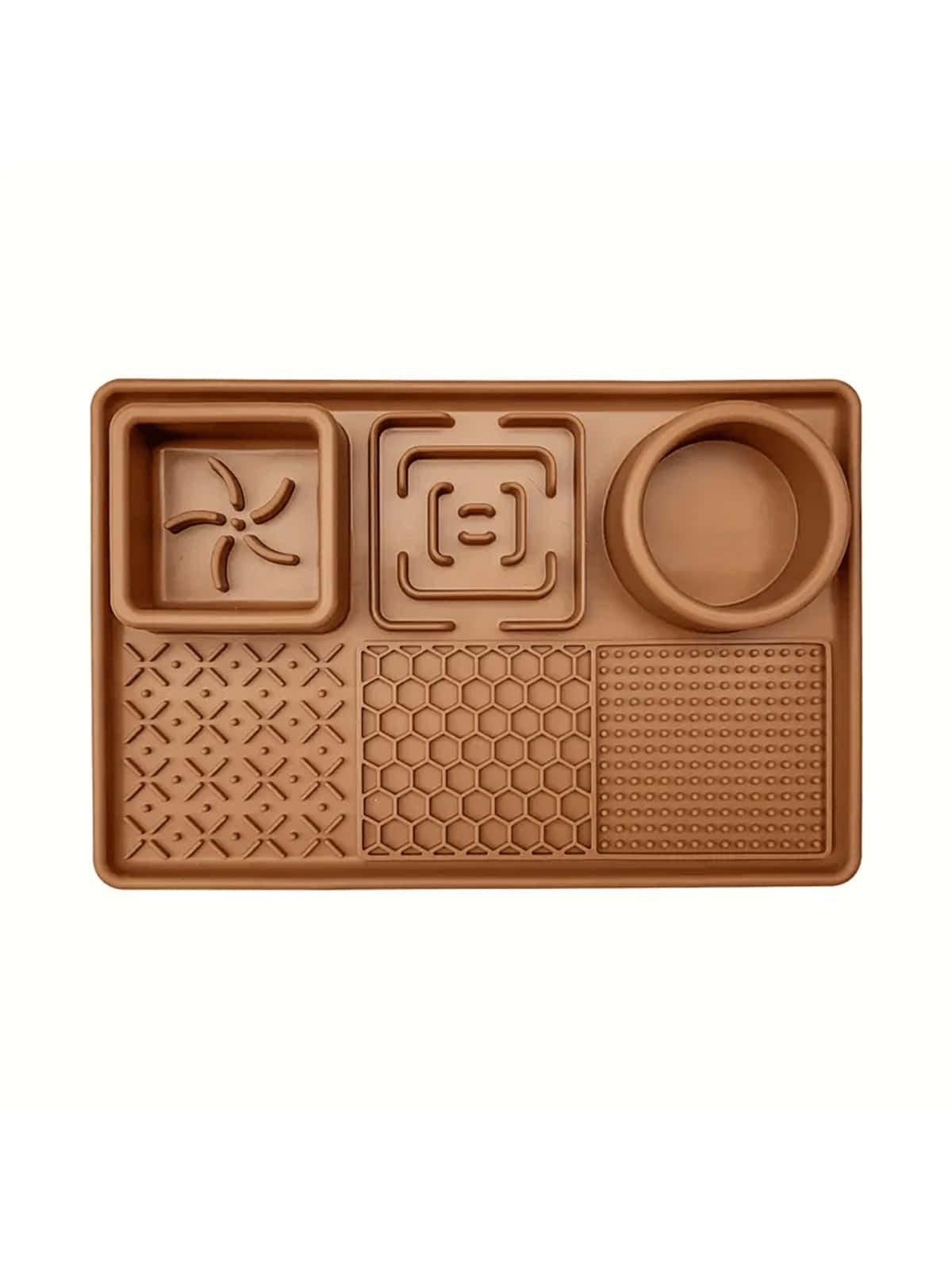 Multicolor silicone pet lick mat slow feeder with suction cups designed for dogs and cats