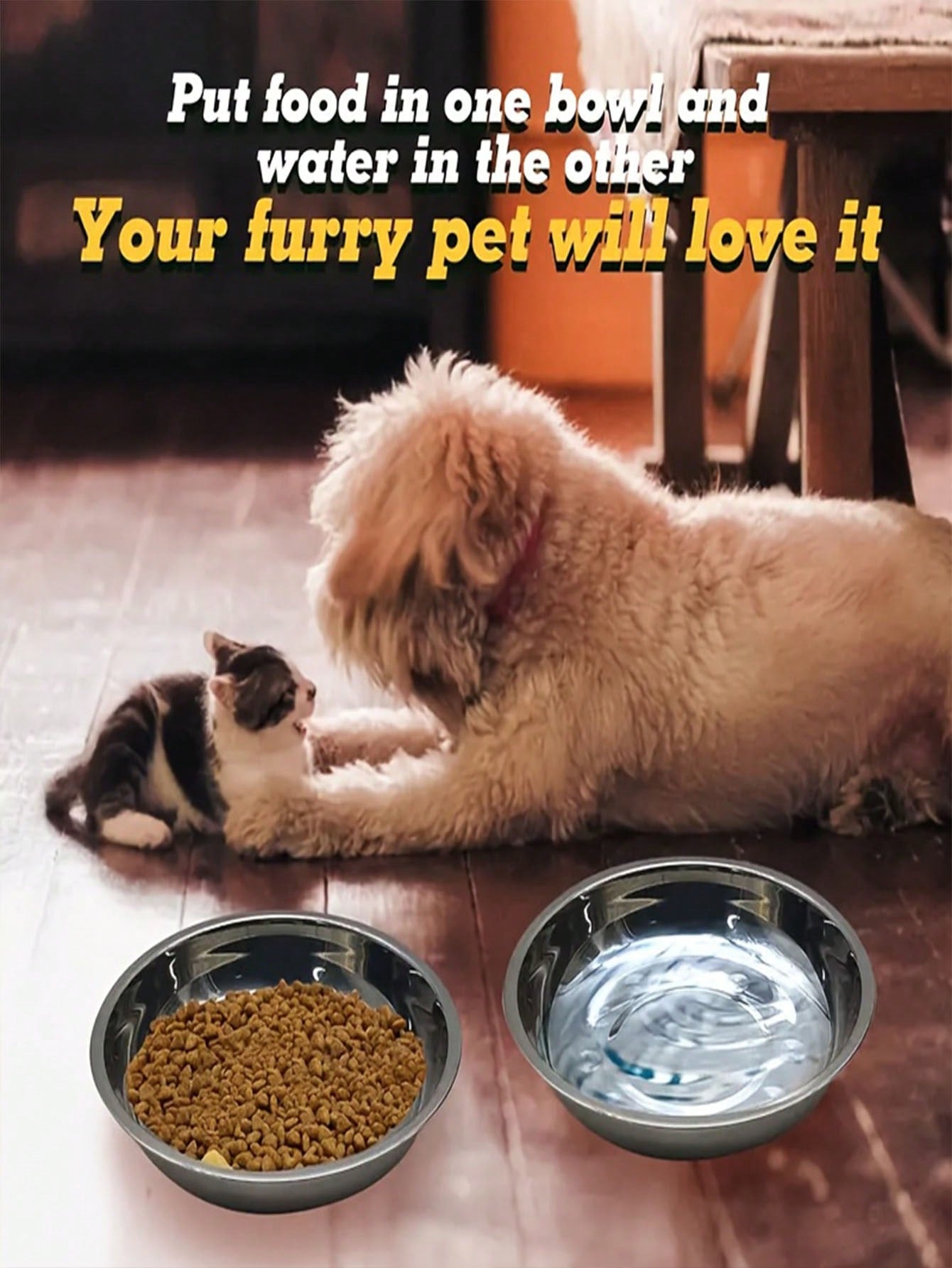 1/2/5PCS Stainless Steel Cat Bowl, 5.9 Inch Tub Pet Dish, Wide And Shallow Design Fits Cat Whiskers, Easy To Clean For Cats And Puppies, Large Diameter Pet Food And Water Bowl, Safe Dishwasher Safe Material.
