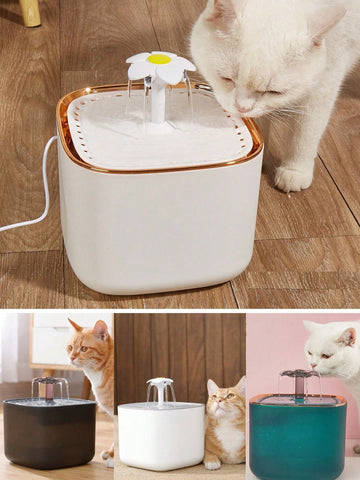 3L automatic pet water fountain in multicolor PP material with USB power cable for cats and dogs