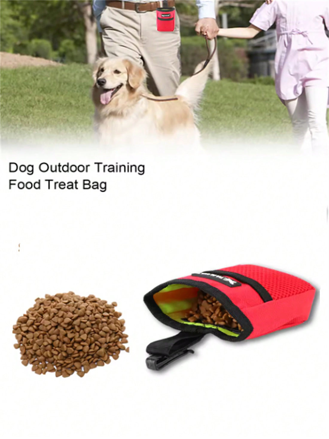 Pet Dog Treat Pouch, Puppy Training Treat Waist Pack, Pet Food Pocket Waist Bag, Puppy Training Treat Lure Dog Snack Bag, Dog Walking Bag