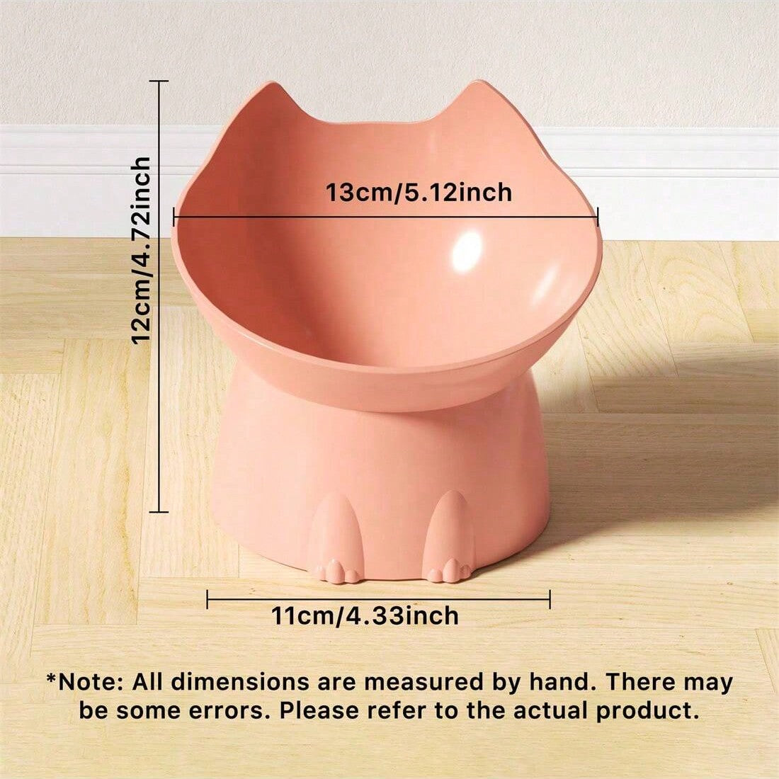 New Pet Cat High Foot Bowls, Protect Neck Vertebra, Spill-Proof Plastic Slanted Cat/Dog Food Feeder Dishes