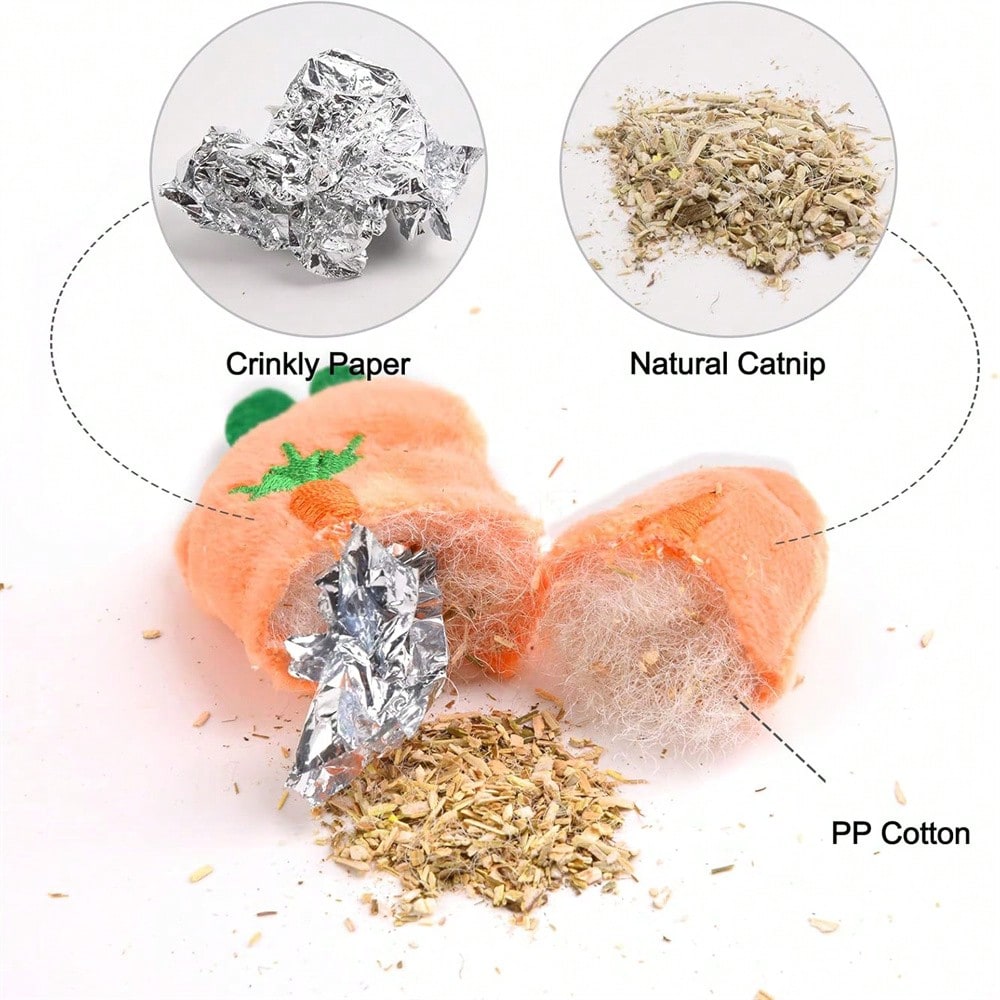 3/6/12Piece Plush Catnip Toys, Anxiety Relief For Indoor Cats, Teeth Cleaning, Digestion Promotion, Interactive Play Soft And Durable Material, Infused With Catnip For Enhanced Attraction, With Kicking And Hitting Action, For Indoor Entertainment And