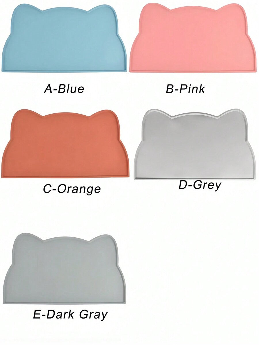 Multicolor silicone pet food mat featuring an anti-slip waterproof design for easy clean feeding.