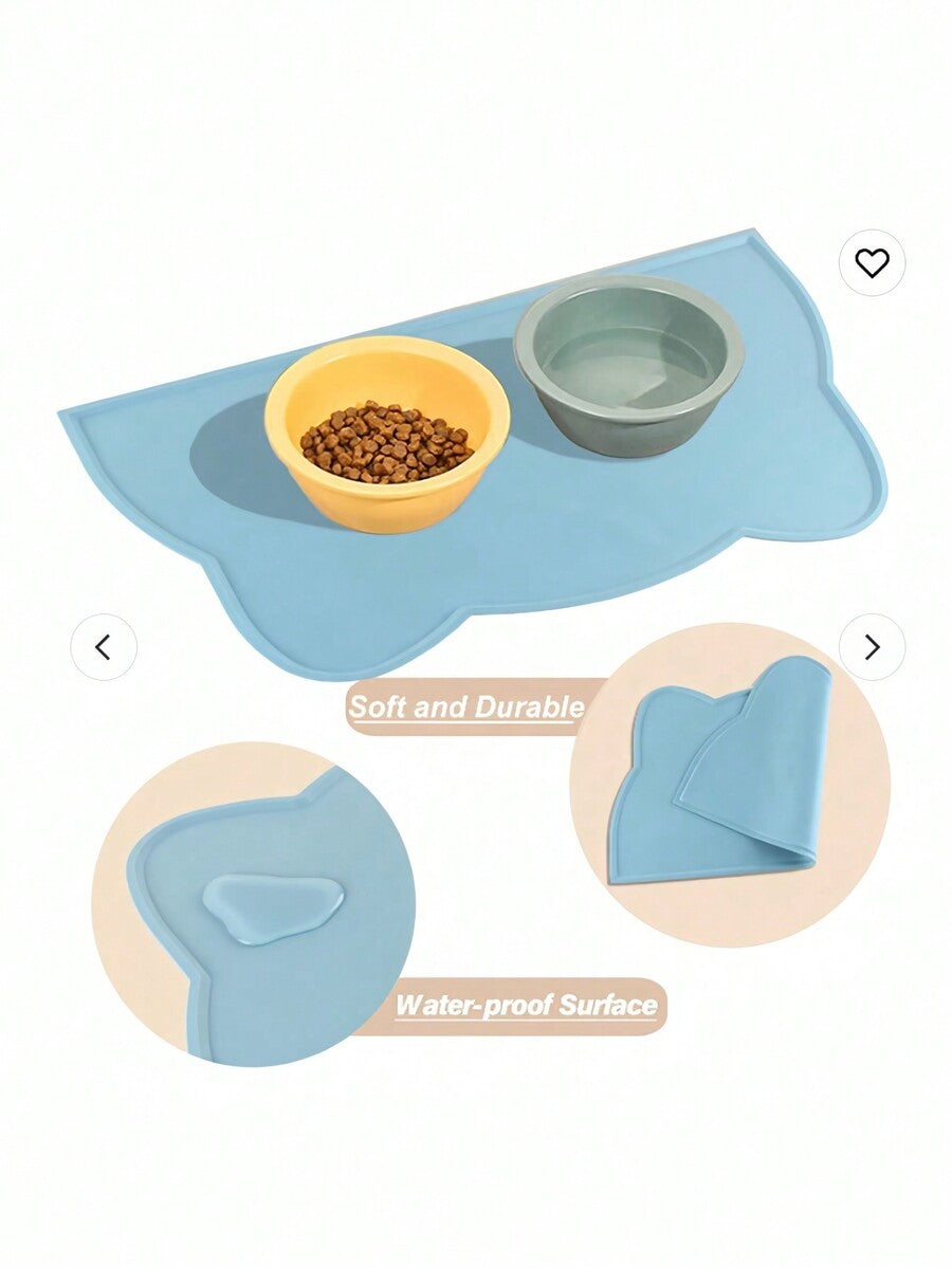 Multicolor silicone pet food mat featuring an anti-slip waterproof design for easy clean feeding.