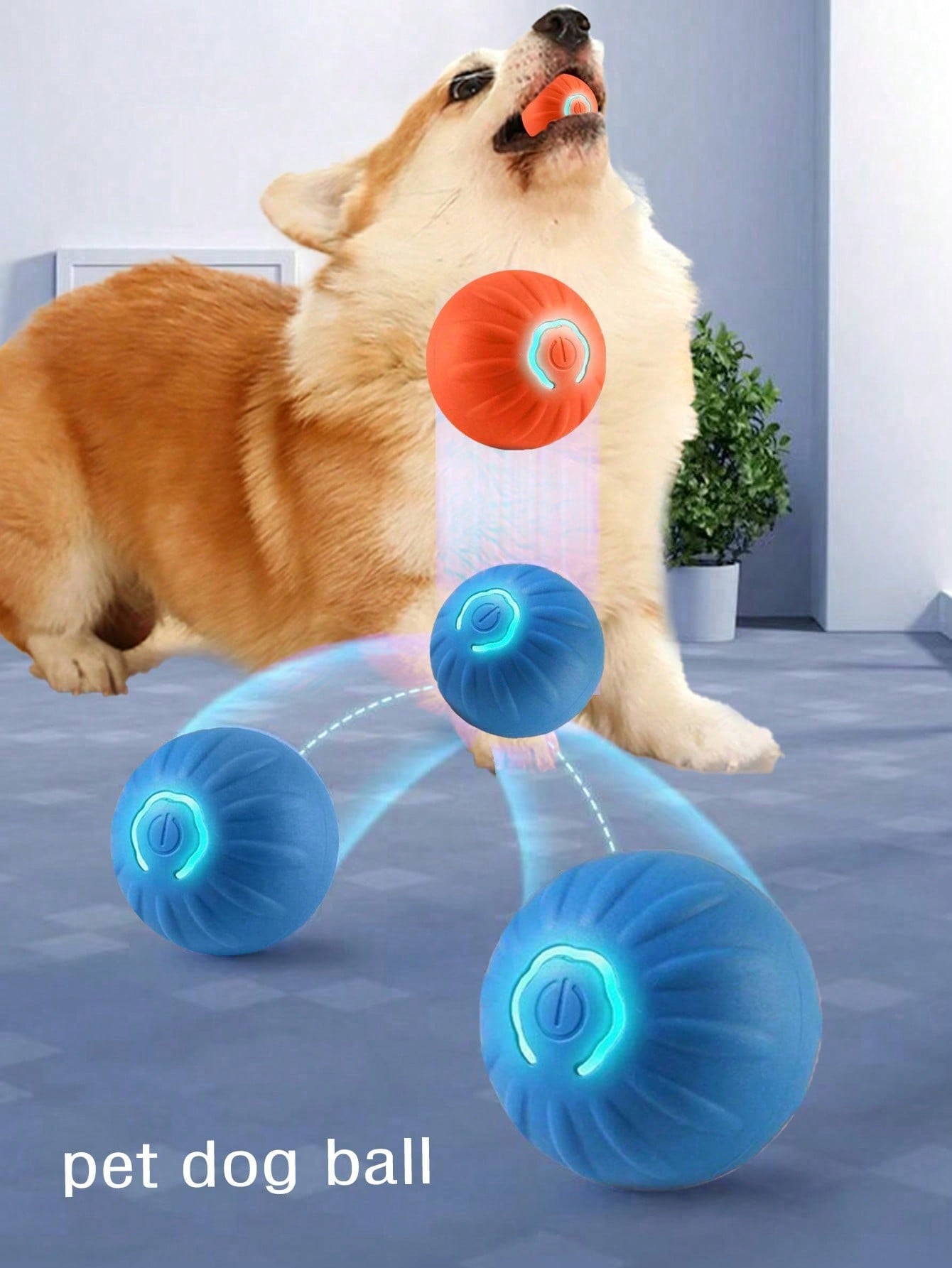 1pc Smart Dog Toy Ball, Electronic Interactive Pet Toy, Moving Ball, USB Auto Moving Bouncing, Puppy Birthday Gift. The Product Is Relatively Small, Available In 2 Colors, Not Recommended For Large Dogs, Can Be Used As Dog Toy, Cat Toy Or Outdoor Sports
