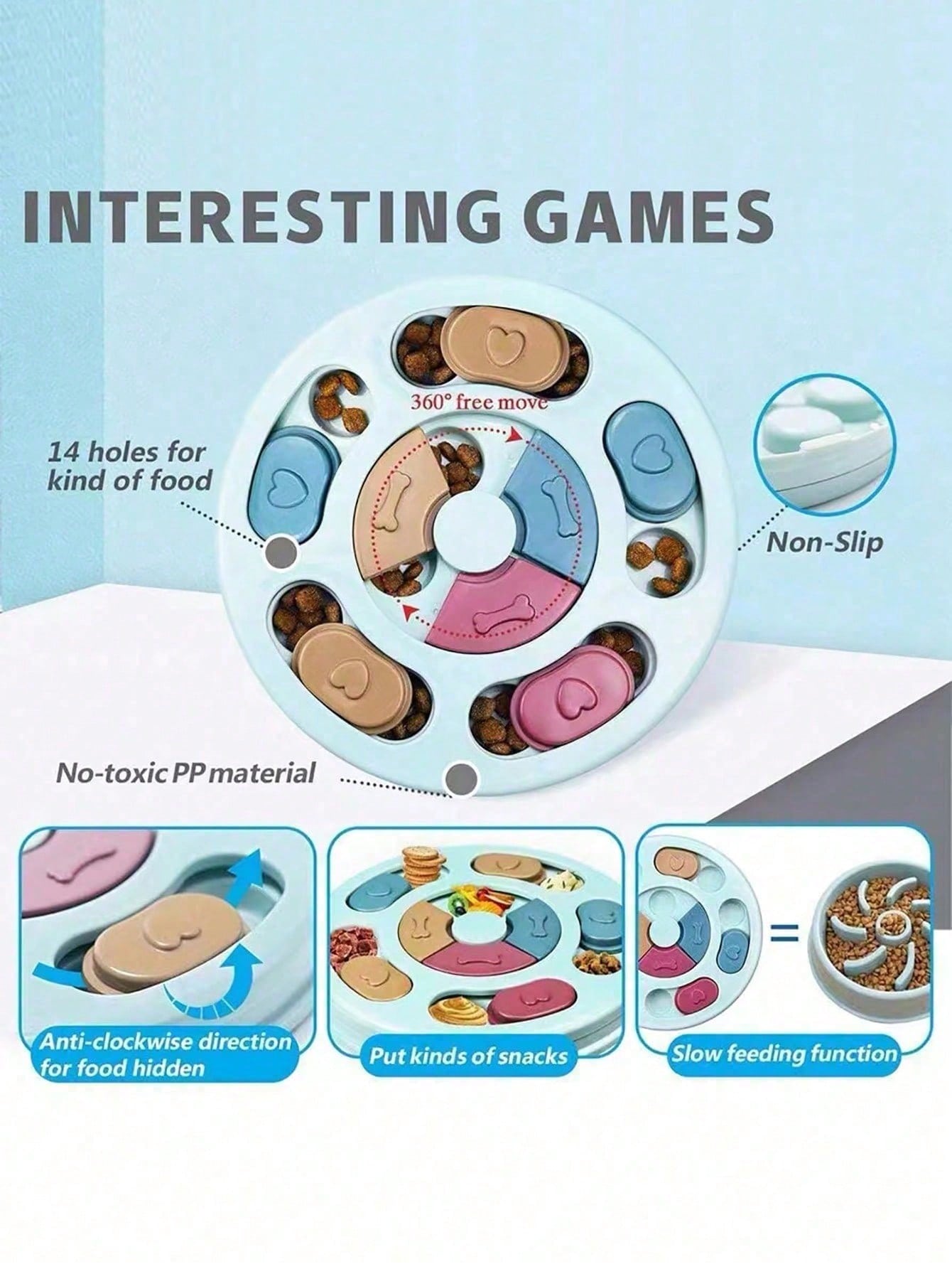 Dog Puzzle Toy - Dog Brain Stimulation Toy, Stimulates Brain Development, Can Be Used For Puppy Feeding Rewards, Interactive Games, Suitable For Small And Medium Dogs And Various Cats.