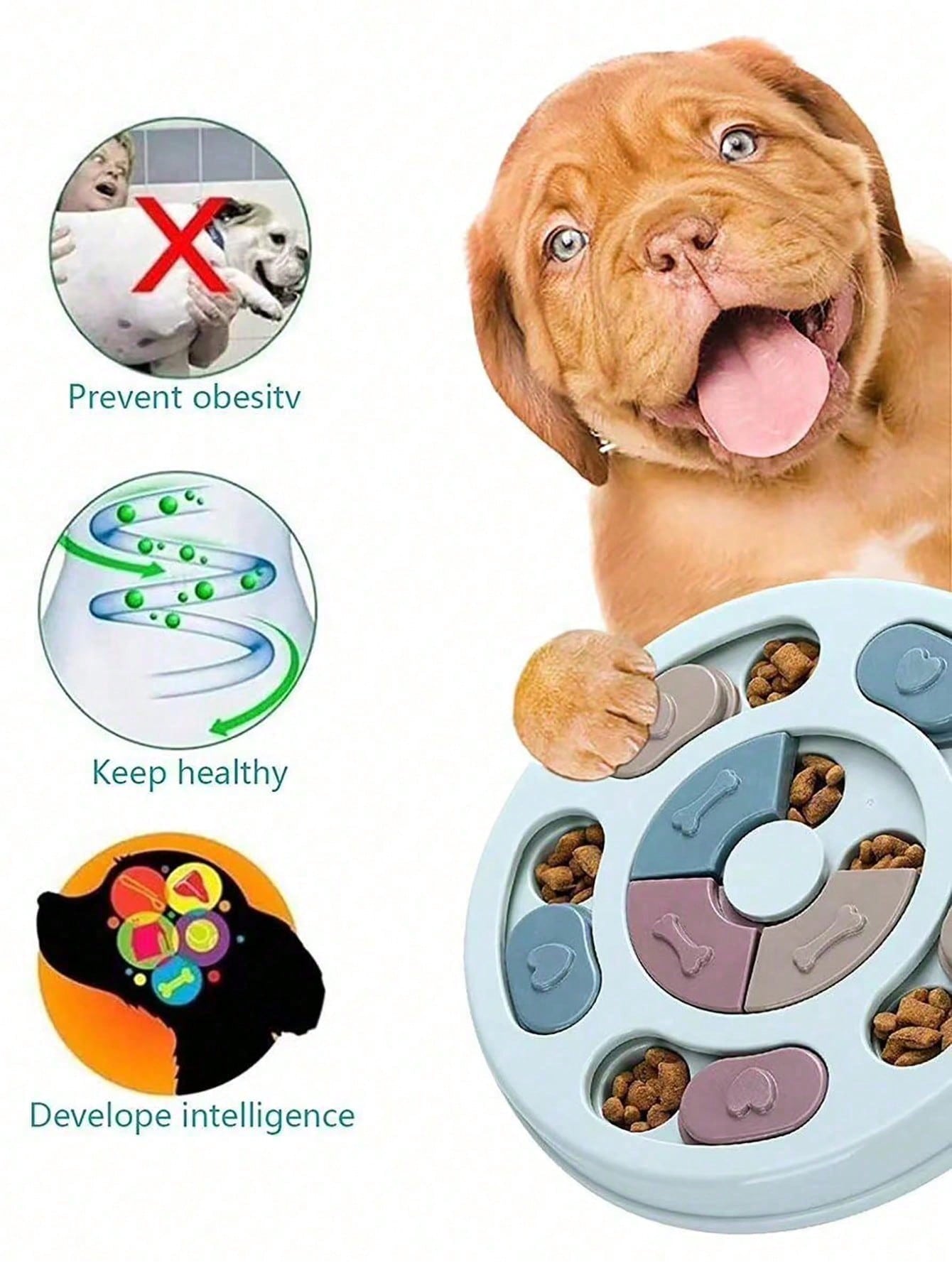 Dog Puzzle Toy - Dog Brain Stimulation Toy, Stimulates Brain Development, Can Be Used For Puppy Feeding Rewards, Interactive Games, Suitable For Small And Medium Dogs And Various Cats.