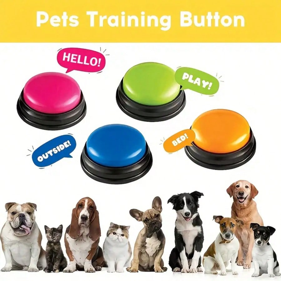 ENSSU Dog Voice Recording Button, Pet Communication Training Buzzer, Teach Dogs To Talk, Battery-Free, Gift, Promotional Item, Celebration Gift