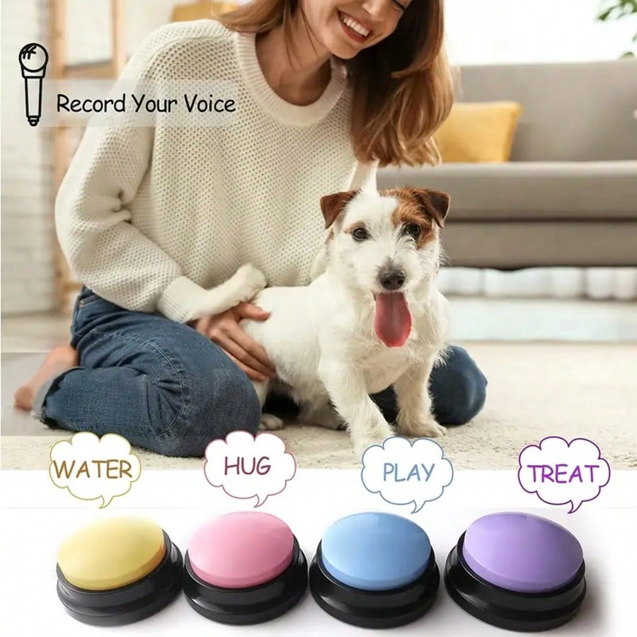 ENSSU Dog Voice Recording Button, Pet Communication Training Buzzer, Teach Dogs To Talk, Battery-Free, Gift, Promotional Item, Celebration Gift
