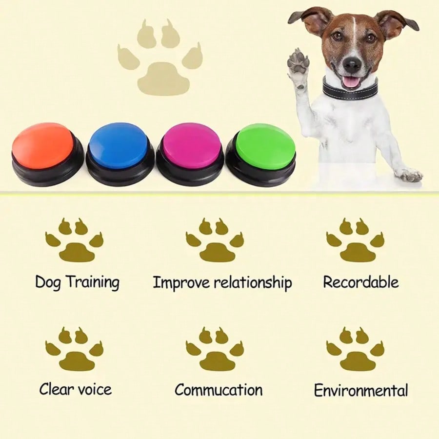 ENSSU Dog Voice Recording Button, Pet Communication Training Buzzer, Teach Dogs To Talk, Battery-Free, Gift, Promotional Item, Celebration Gift