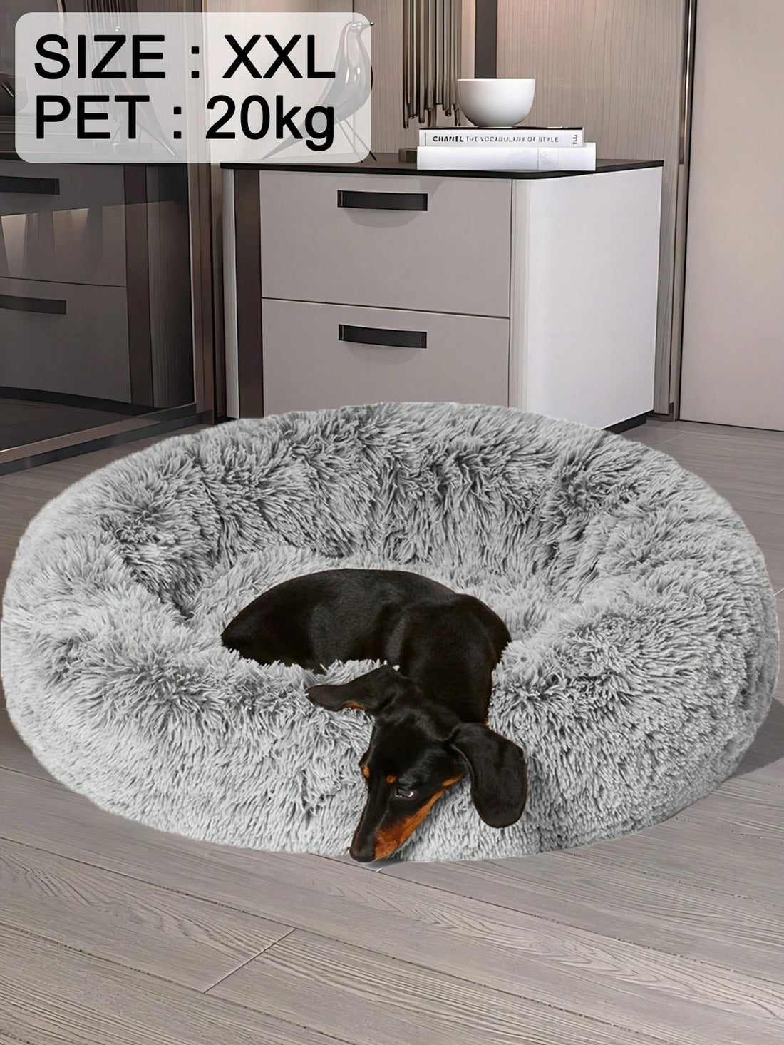 Local1pc Plush Round Pet Bed Comfortable And Warm Suitable For Large, Medium And Small Cats And Dogs Sleeping In Four Seasons