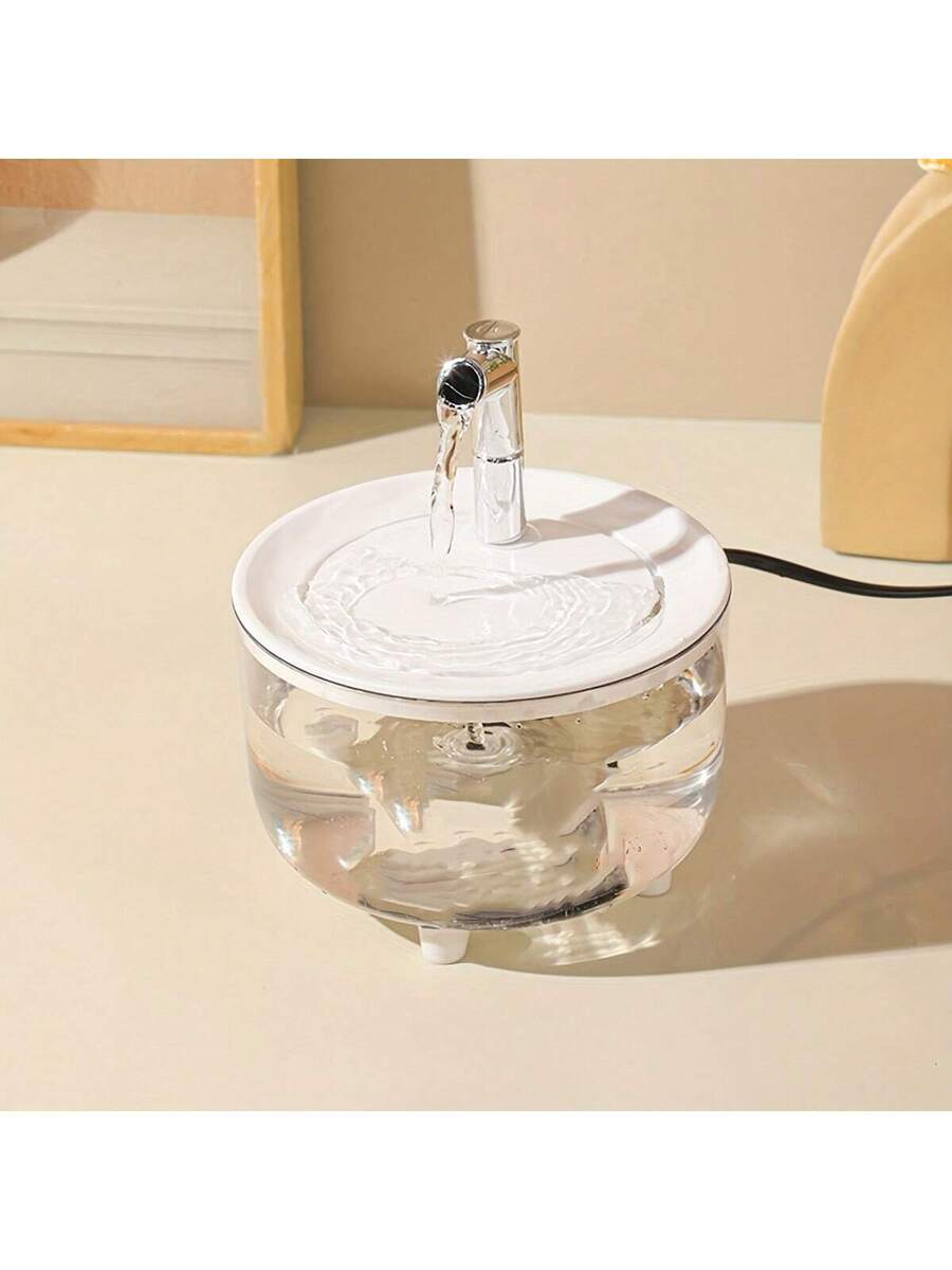 Multicolor 1500ml USB powered automatic circulating pet water dispenser fountain with filter for cats and dogs.