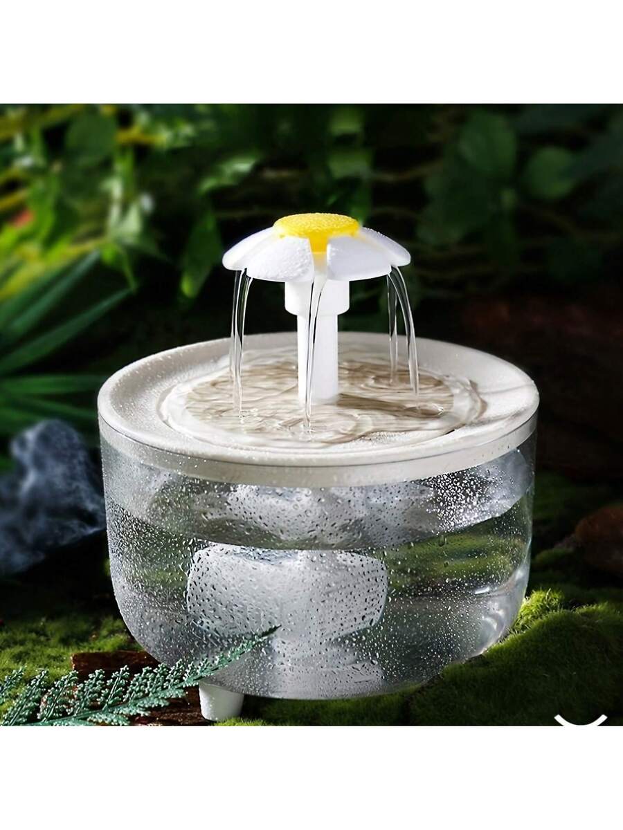 Multicolor 1500ml USB powered automatic circulating pet water dispenser fountain with filter for cats and dogs.