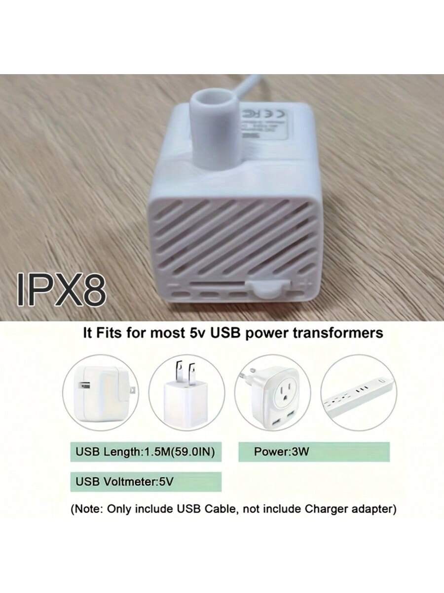 Multicolor 1500ml USB powered automatic circulating pet water dispenser fountain with filter for cats and dogs.