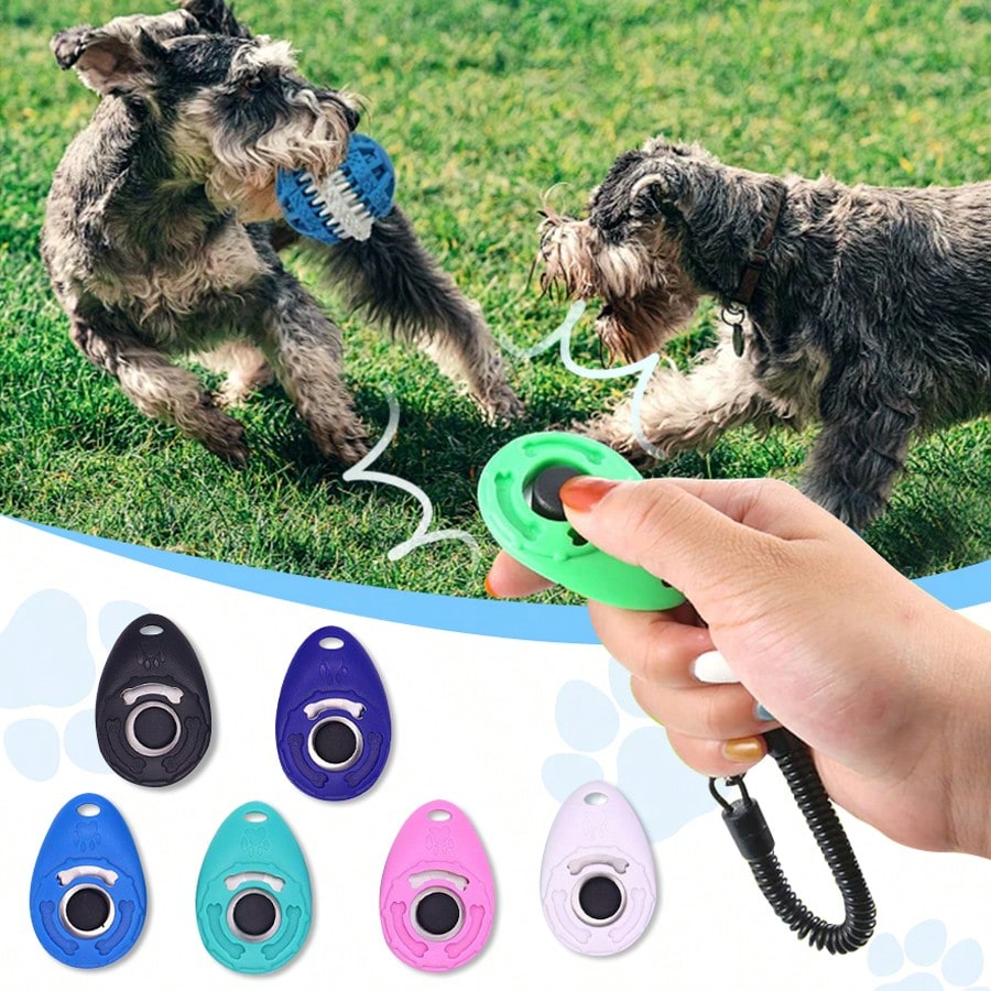 New Pet Training Clicker With Colorful Clickers Training Kit, Suitable For Dogs And Cats, Soft Rubber Wrist Band Design, Flexible And Comfortable Wear, Button Operation Won't Fatigue The Hand During Animal Training