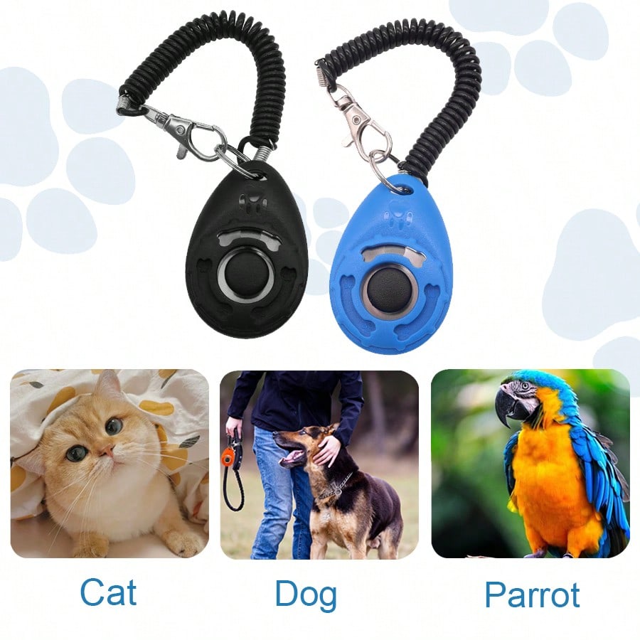 New Pet Training Clicker With Colorful Clickers Training Kit, Suitable For Dogs And Cats, Soft Rubber Wrist Band Design, Flexible And Comfortable Wear, Button Operation Won't Fatigue The Hand During Animal Training