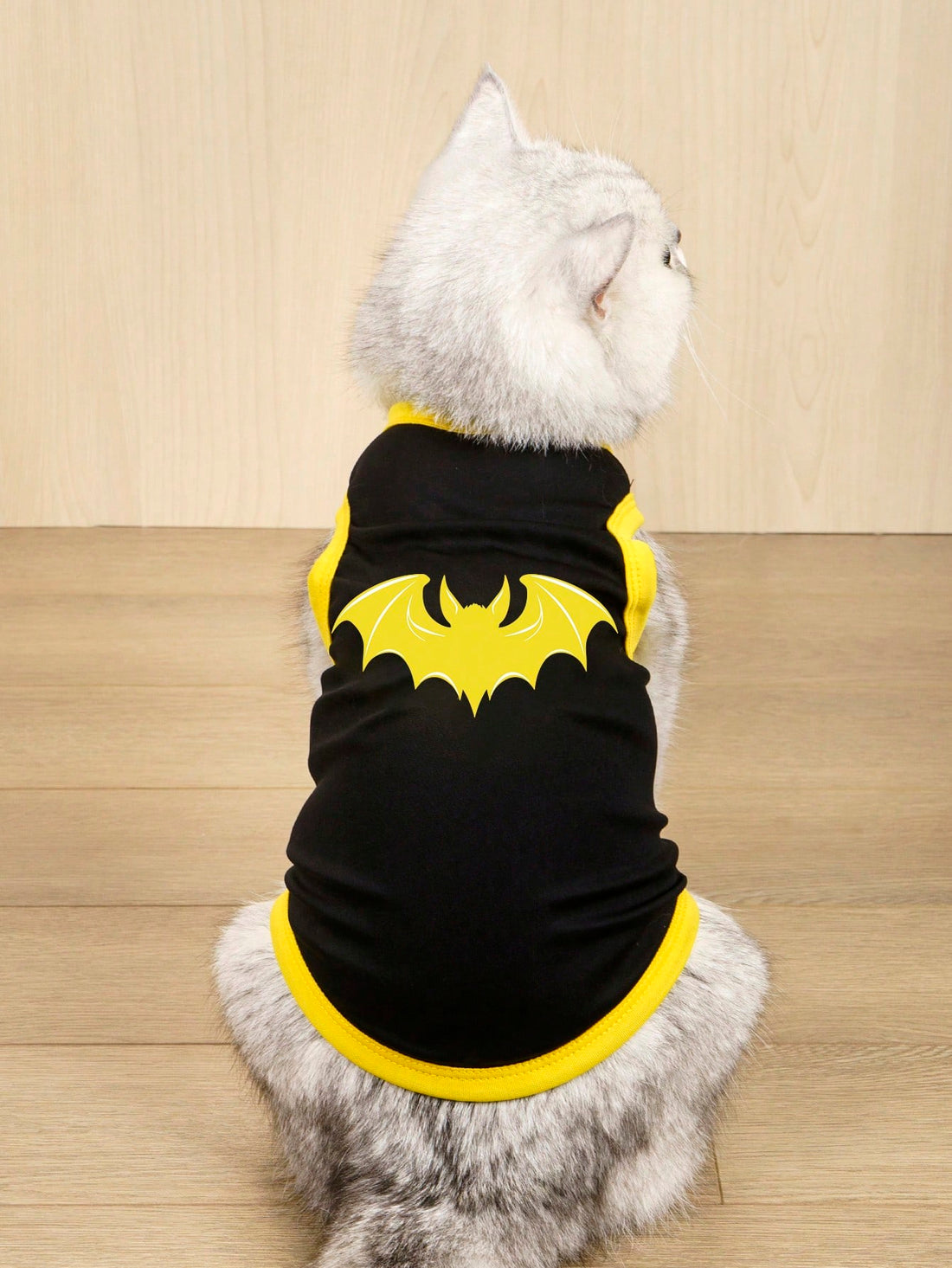 2pcs/Set Polyester Spider & Bat Print Anti-Flea Anti-Shedding Breathable Pet Vest Jacket, Suitable For Cats And Dogs Indoor And Outdoor Use