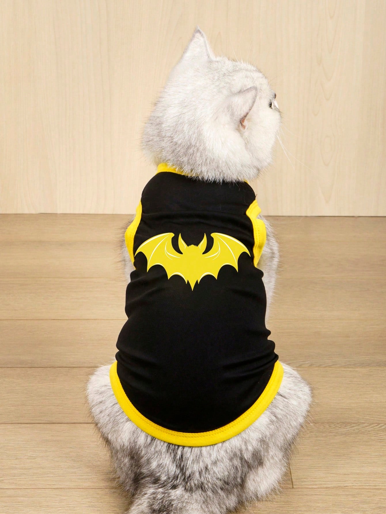 2pcs/Set Polyester Spider & Bat Print Anti-Flea Anti-Shedding Breathable Pet Vest Jacket, Suitable For Cats And Dogs Indoor And Outdoor Use