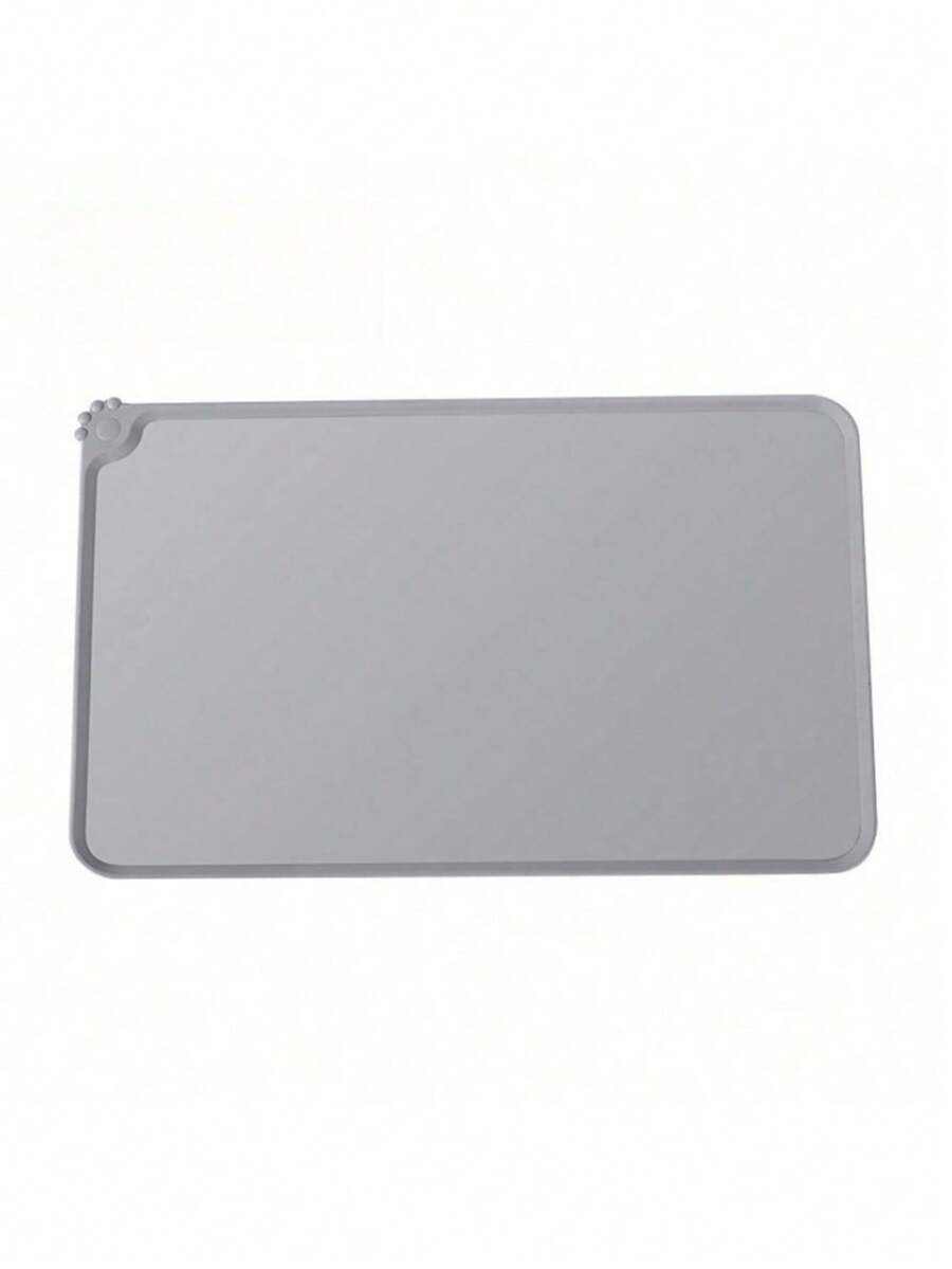 Multicolor rectangular silicone pet feeding bowl mat with non-slip waterproof surface for dogs and cats