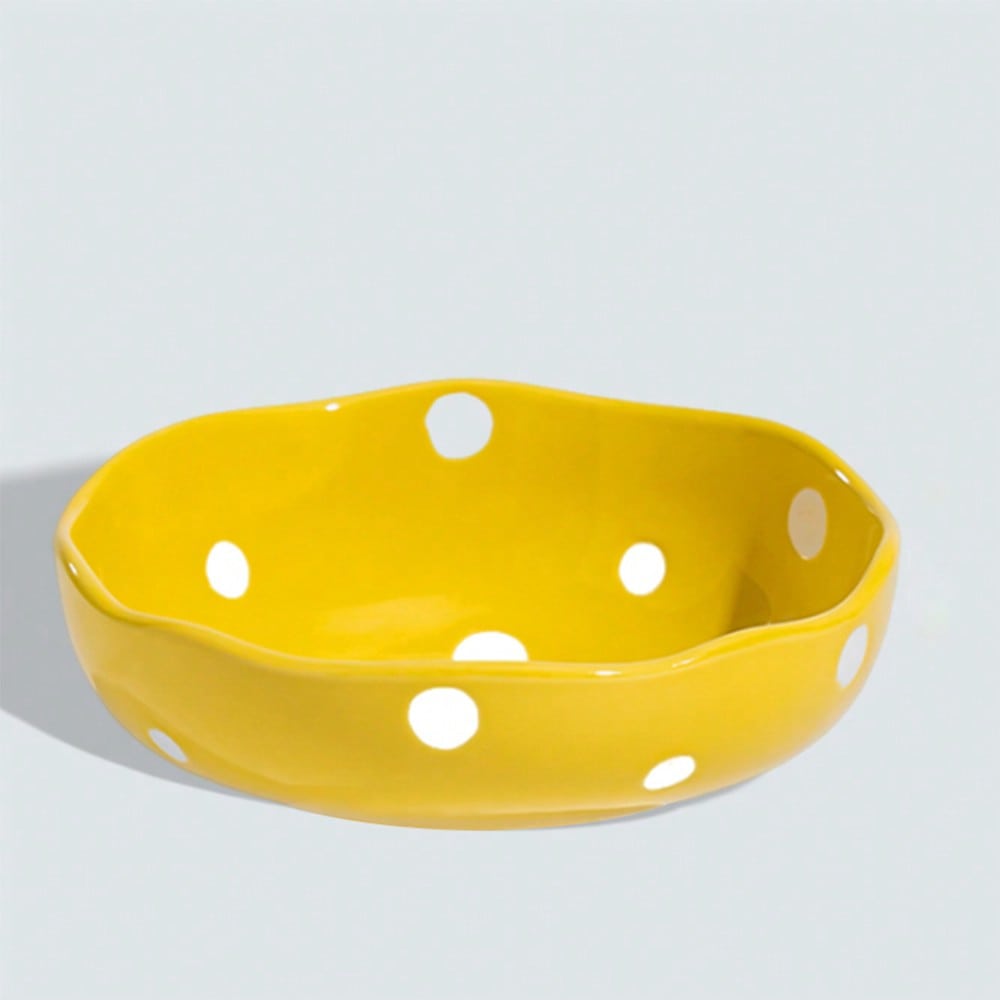 shuo ni mao yi Cat Bowl Ceramic Cat Food Bowl Dog Bowl Food Bowl Cat Bowl Rice Bowl High Footed Dog Drinking Bowl Diagonal Mouth Large Bowl Pet Specific
