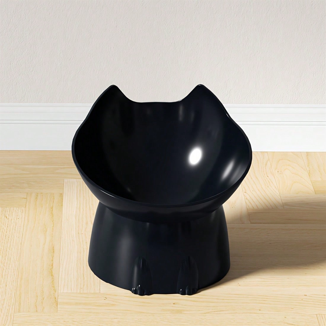 New Pet Cat High Foot Bowls, Protect Neck Vertebra, Spill-Proof Plastic Slanted Cat/Dog Food Feeder Dishes