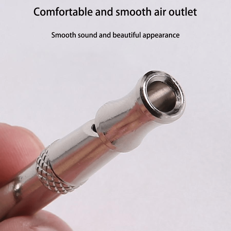 Adjustable Pitch Dog Whistle With Keychain, Professional Pet Training Whistle To Stop Barking, No Battery Required, Silver Tone